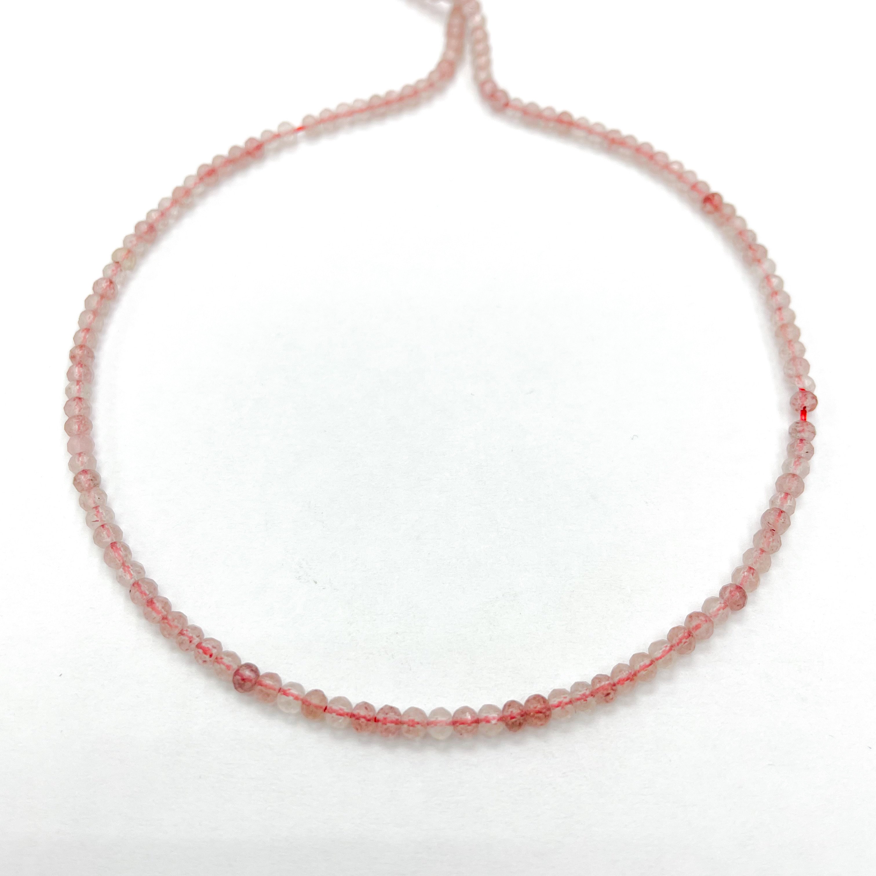 PIEDRAS NATURALES | MINI | CUARZO FRUTILLA | RONDELL | 2.8X2.2MM (5-3B)