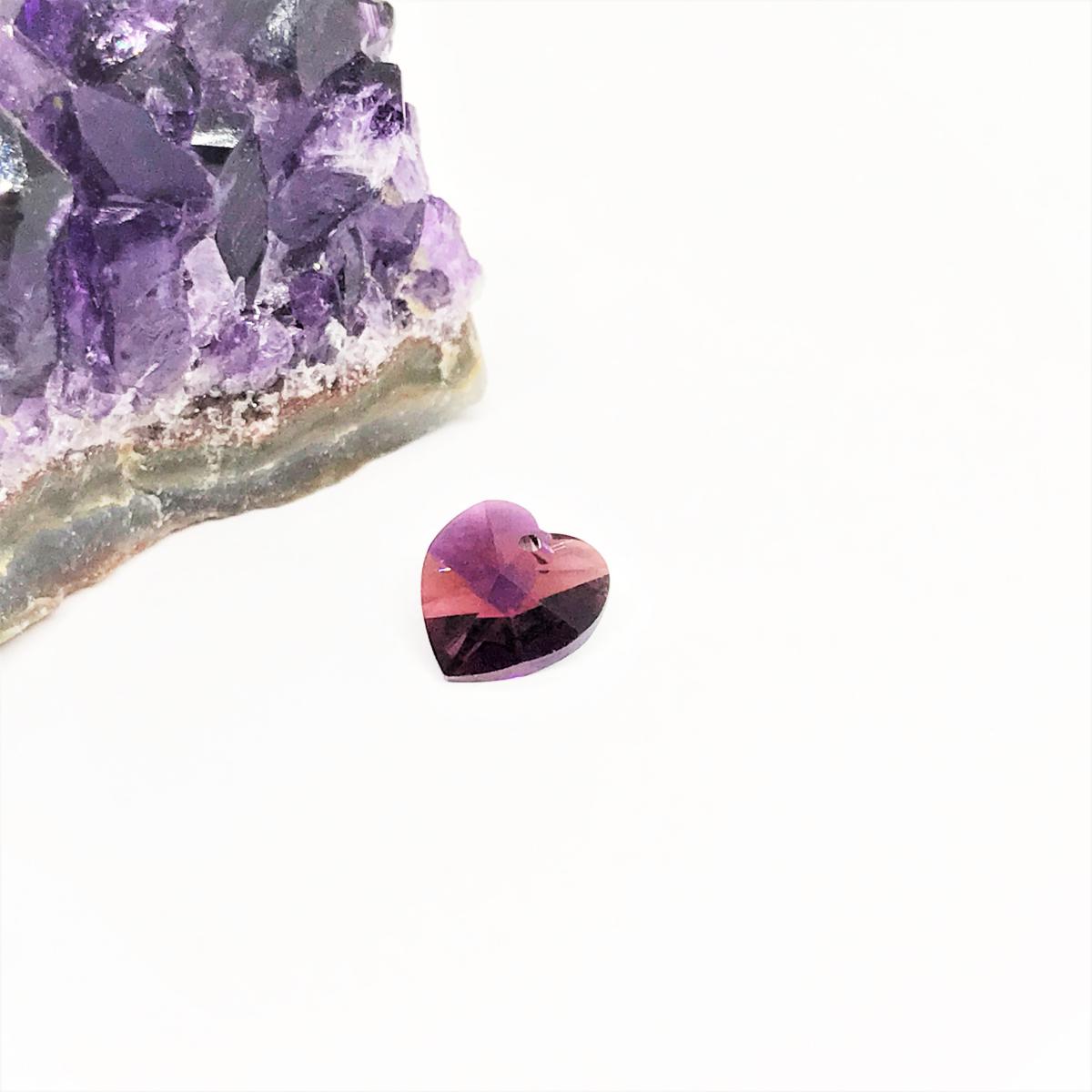 Swarovski Elements Corazón | 10mm | Amethyst (C1-3COP)