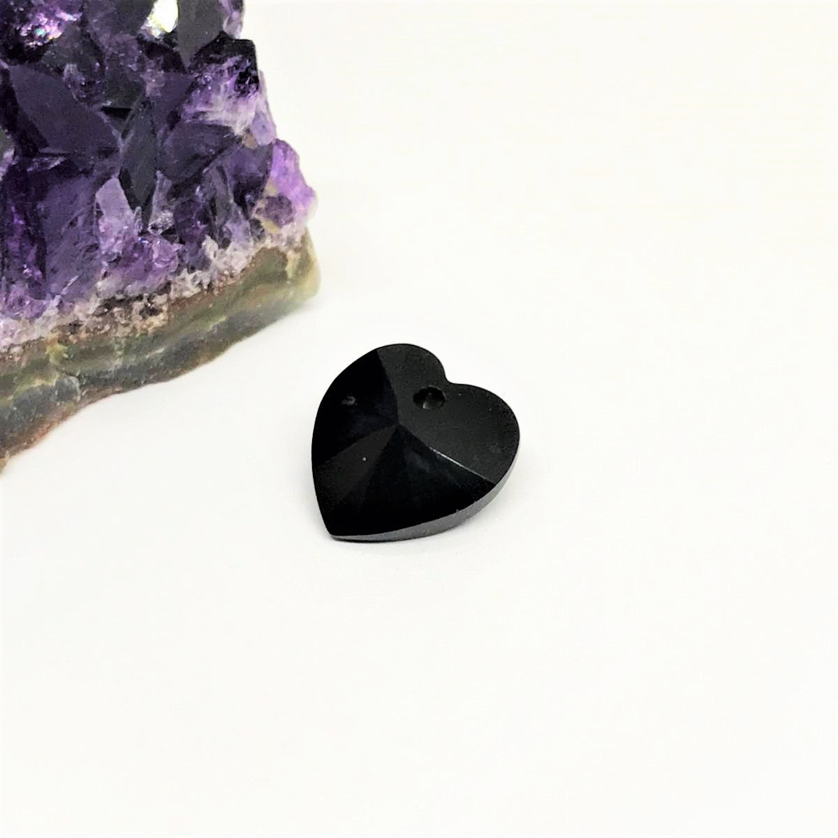 Swarovski Elements Corazón | 14mm | Negro (C2)- (6COM)