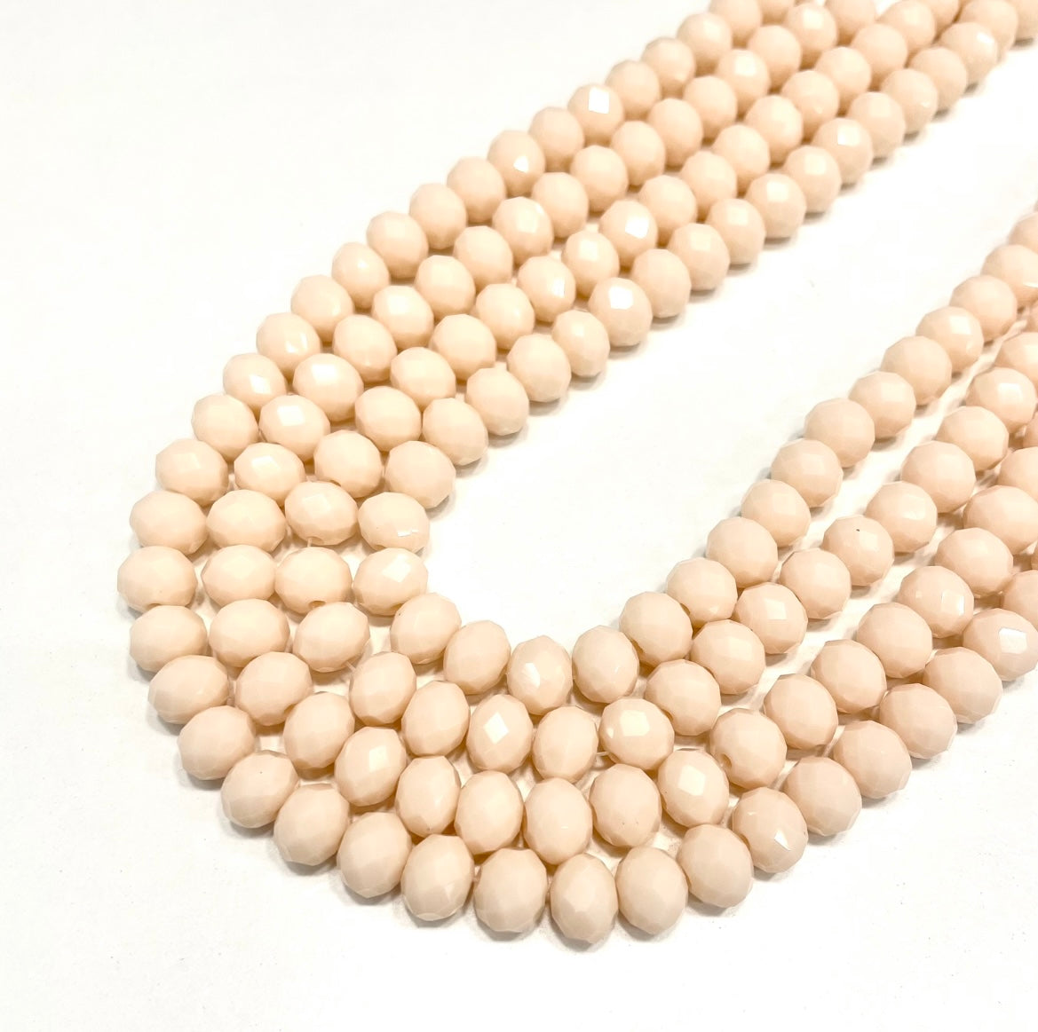 Cristal chato | 8 mm | Matte Crema (10-5G)