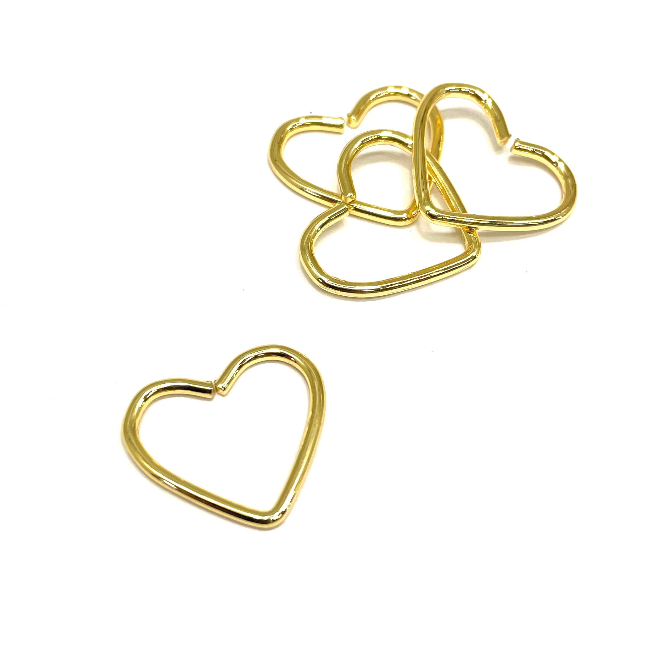 ARGOLLA DE CORAZON | BAÑO DE ORO | 1.8x2.1mm | 1 UND C8
