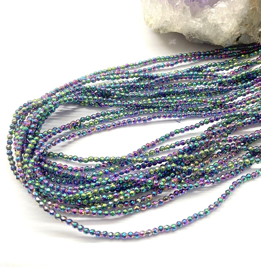 HEMATITA MICRO FACETADA | 1.9MM | ARCOIRIS (9-19A)