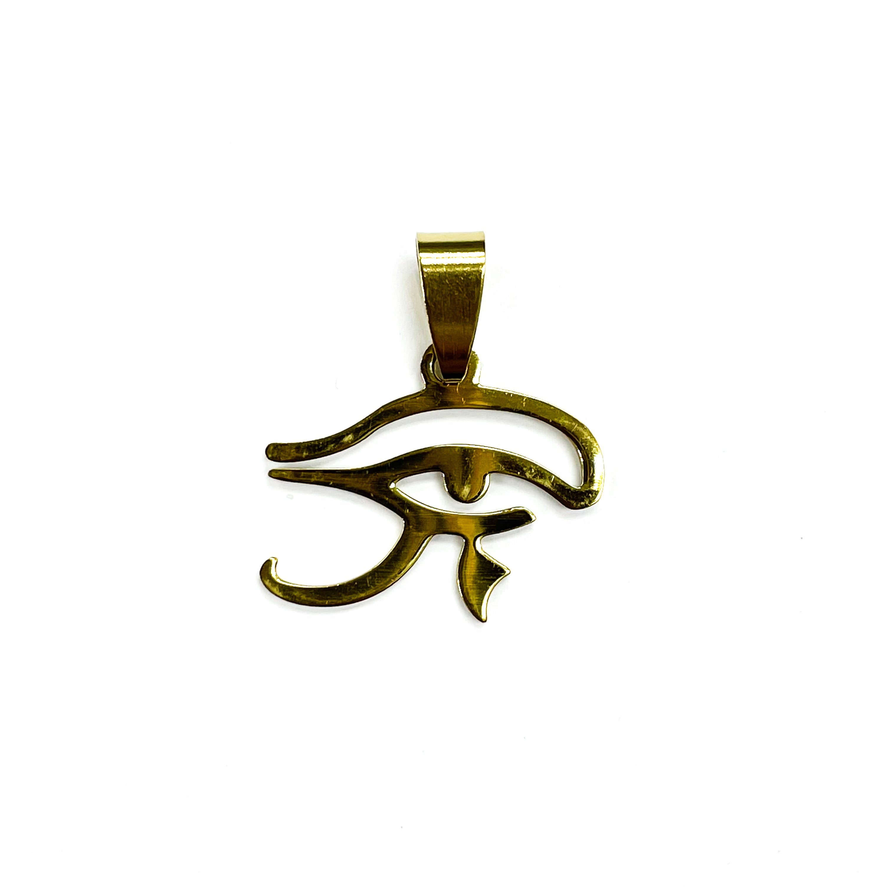 COLGANTE ACERO | OJO DE HORUS PEQ | 23MM | DORADO | (C3-24CA)