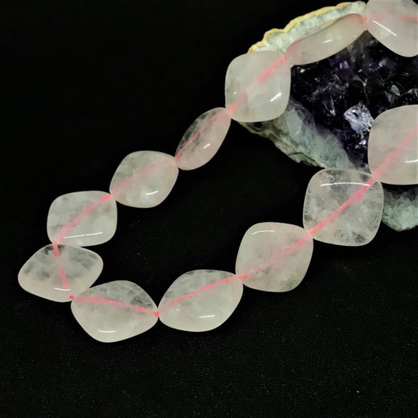 CUADRADO INVERSO | 22MM | CUARZO ROSADO (16-10A)