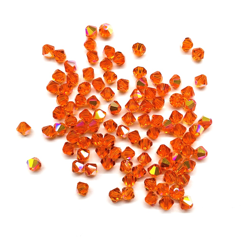 Bead Swarovski Crystals | 4mm | C6 SmT #372 | 25u | Naranja intenso