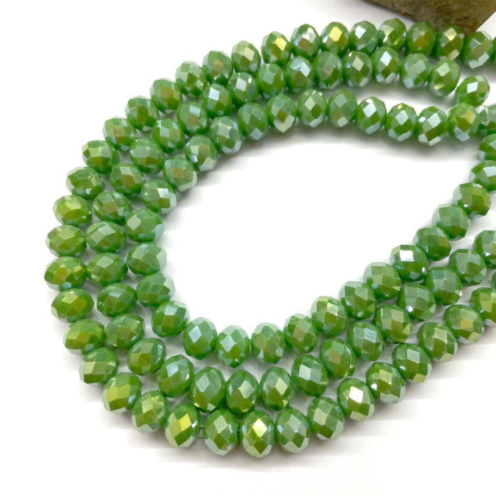 CRISTAL CHATO | 8MM | MATTE TORNASOL VERDE CL (13-10G)