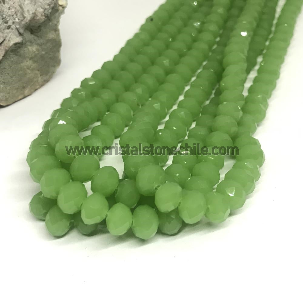 Cristal chato | 8 mm | Matte Verde Claro (10-15G)