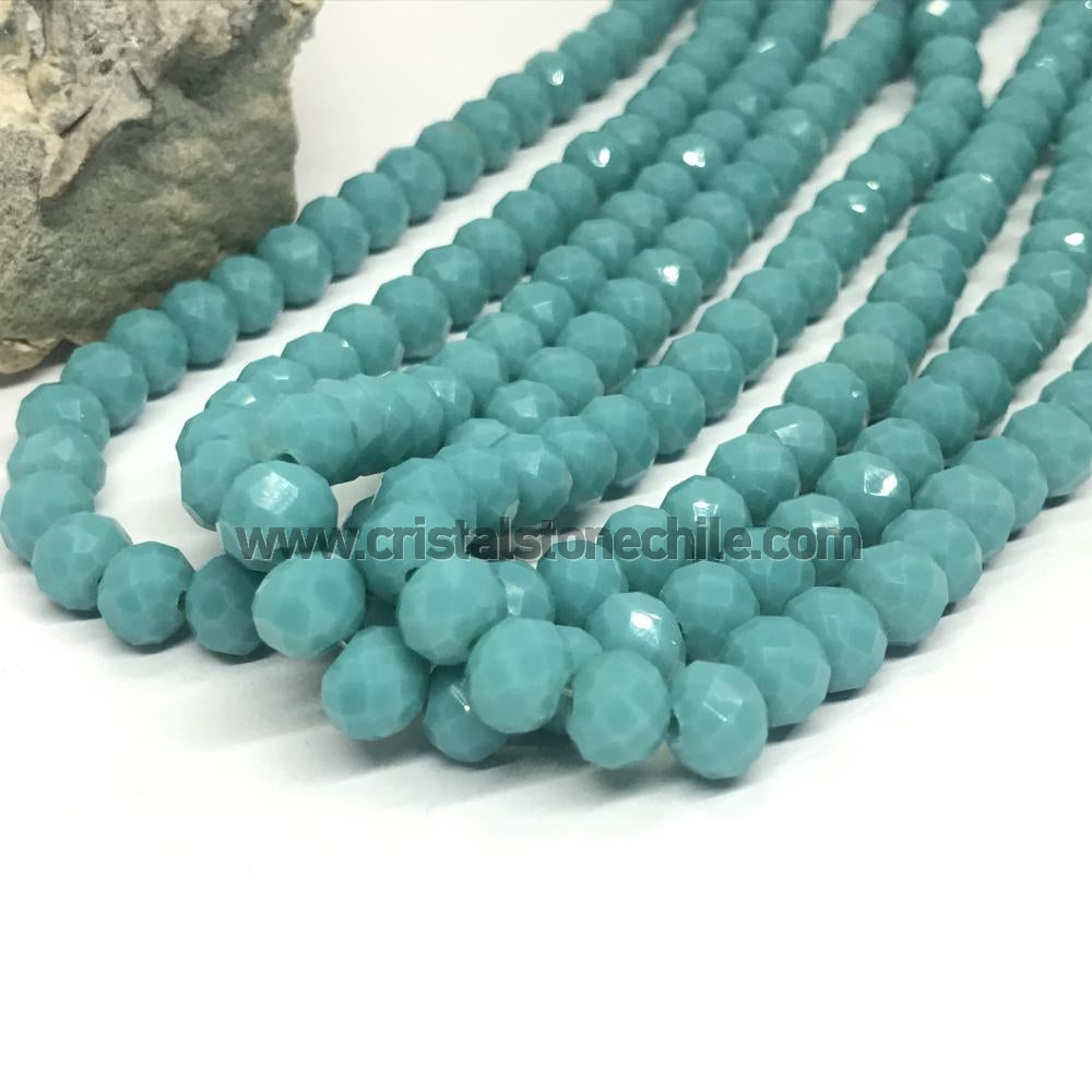 Cristal chato | 8 mm | Matte Celeste Turquesa 1 (10-13G)