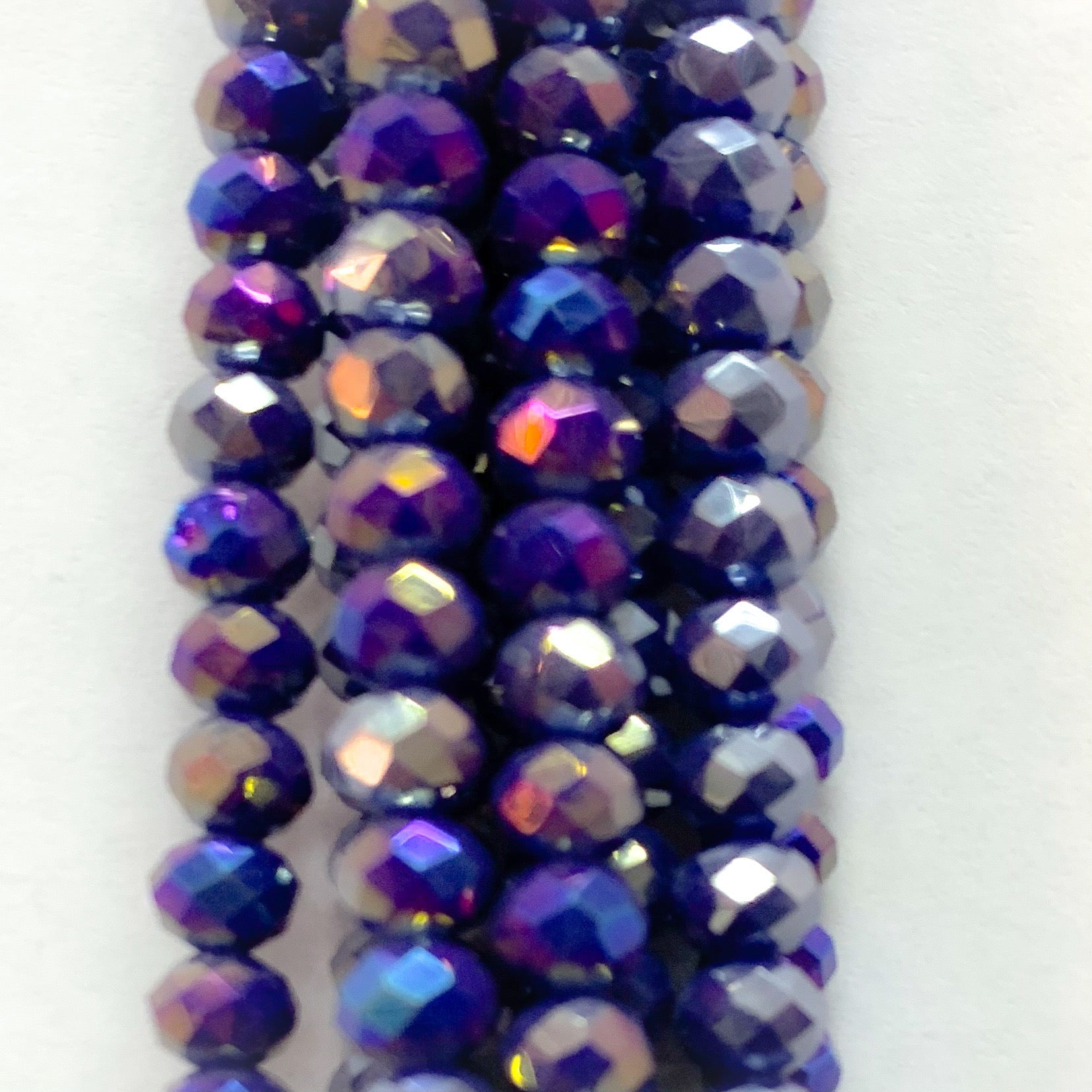 Cristal chato | 8 mm | Tornasol Morado (13-4G)