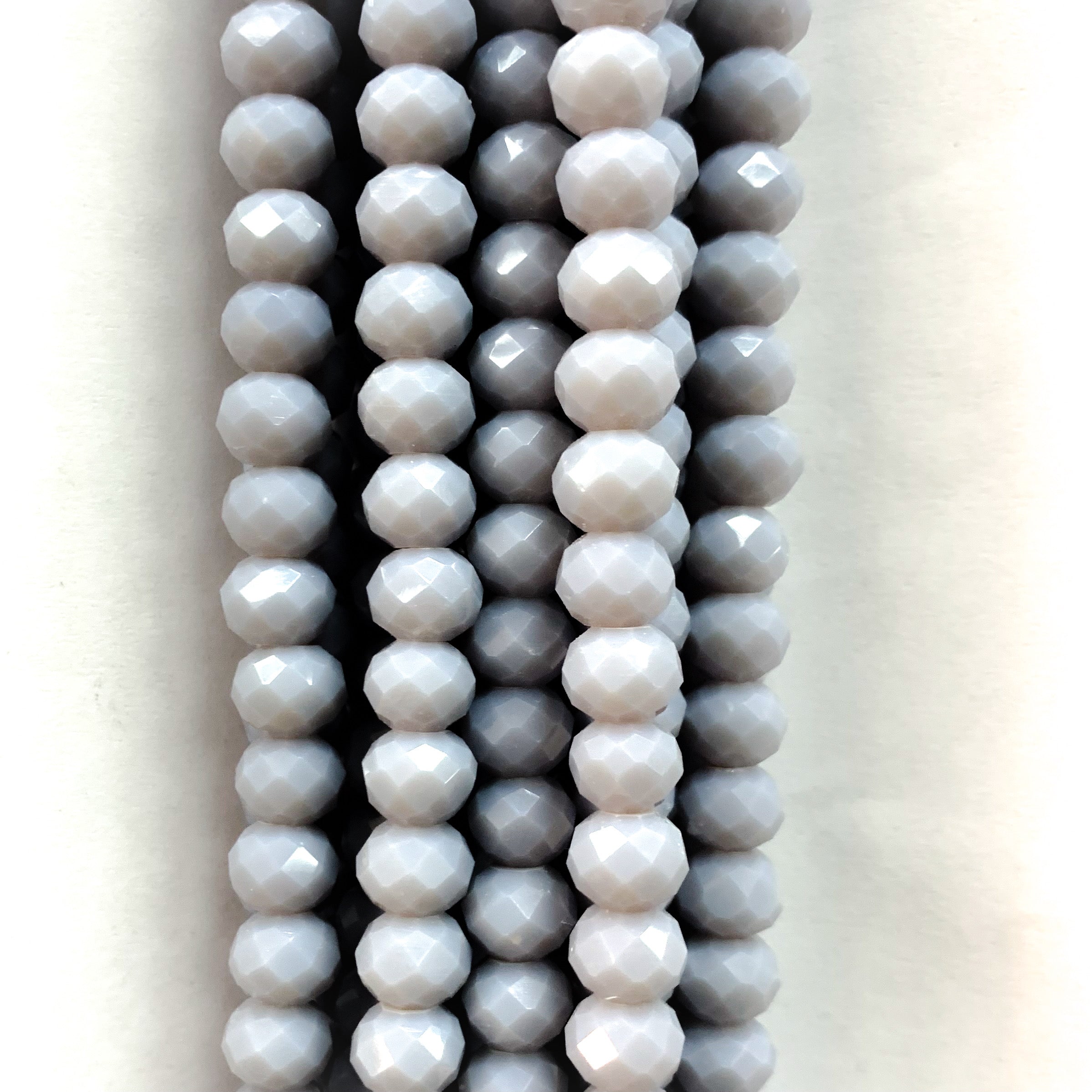 Cristal chato | 8 mm | Matte Gris 2 (10-7G)