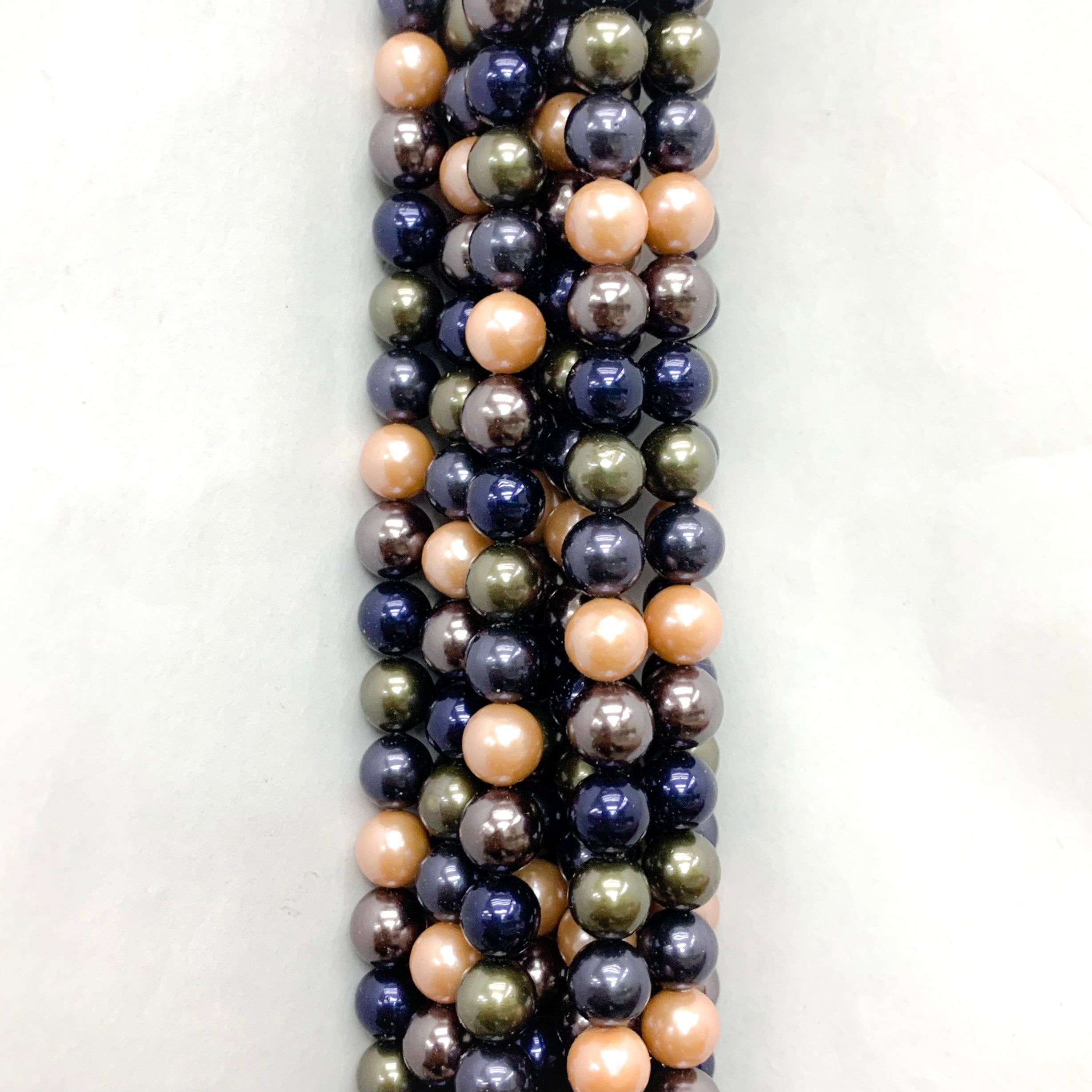 PERLA SHELL | 8MM | MIX AZUL Y ROSADO