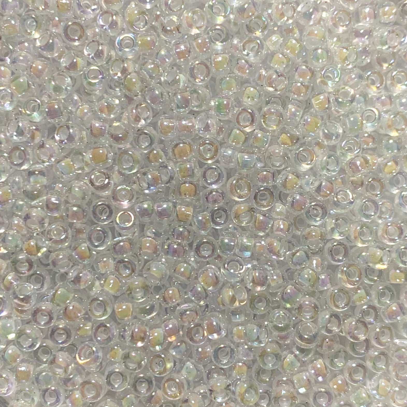 Miyuki Round Rocailles 8/0 | 280RR | Blanco Cristal AB