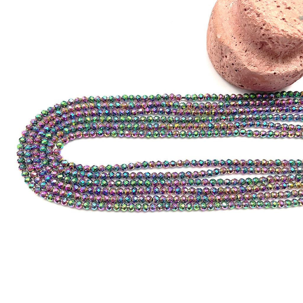 HEMATITA MICROFACETADA | 2.3MM | RAINBOW (9-14A)