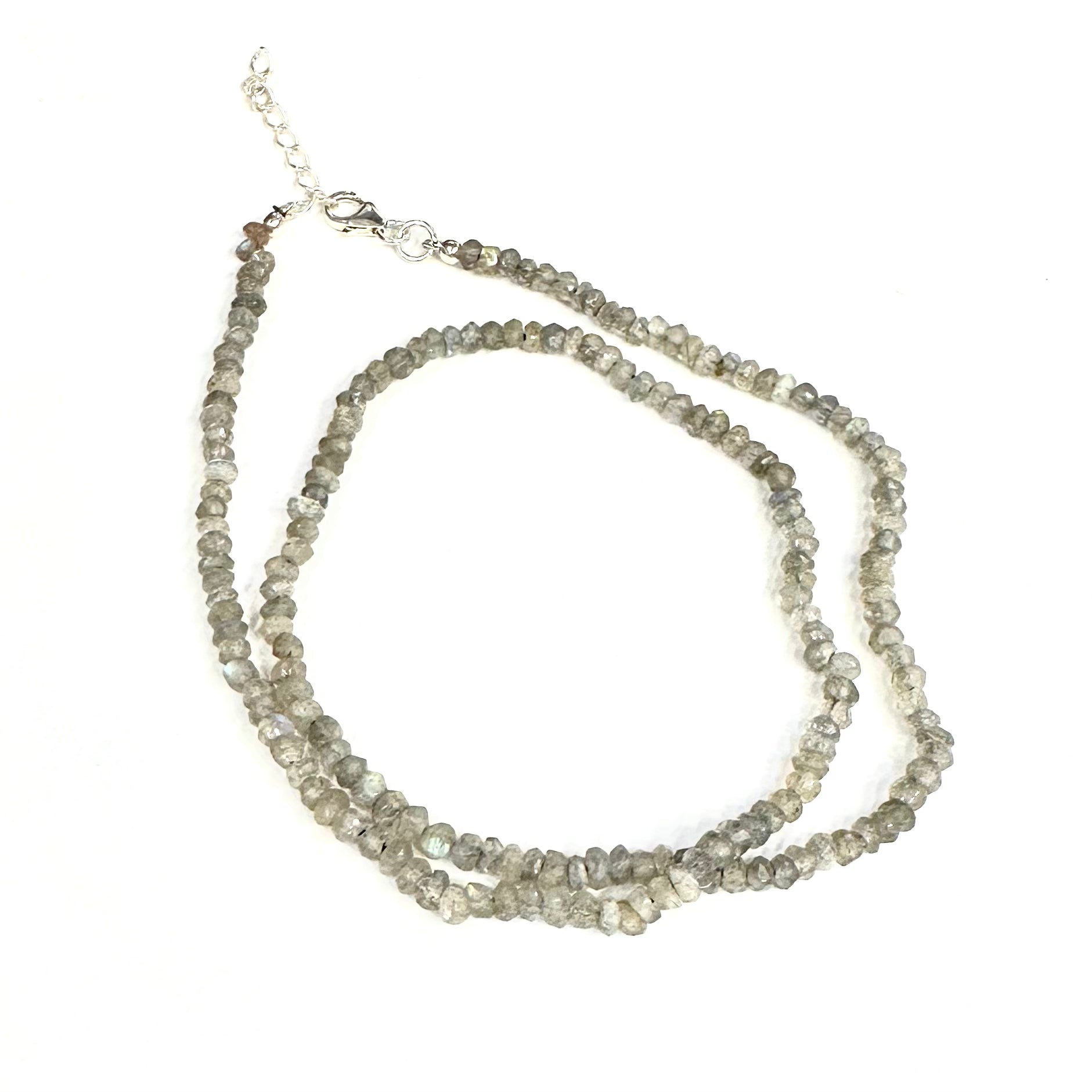 COLLAR | PIEDRA NATURAL | LABRADORITA RONDELL FACETADA 3.6MM