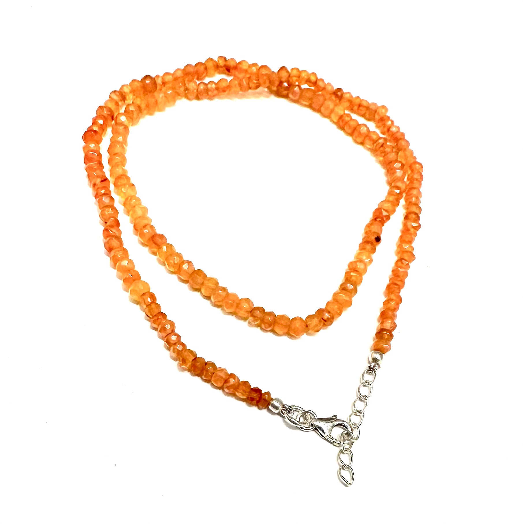 COLLAR | PIEDRA NATURAL | CORNALINA RONDELL FACETADA| 4.1MM