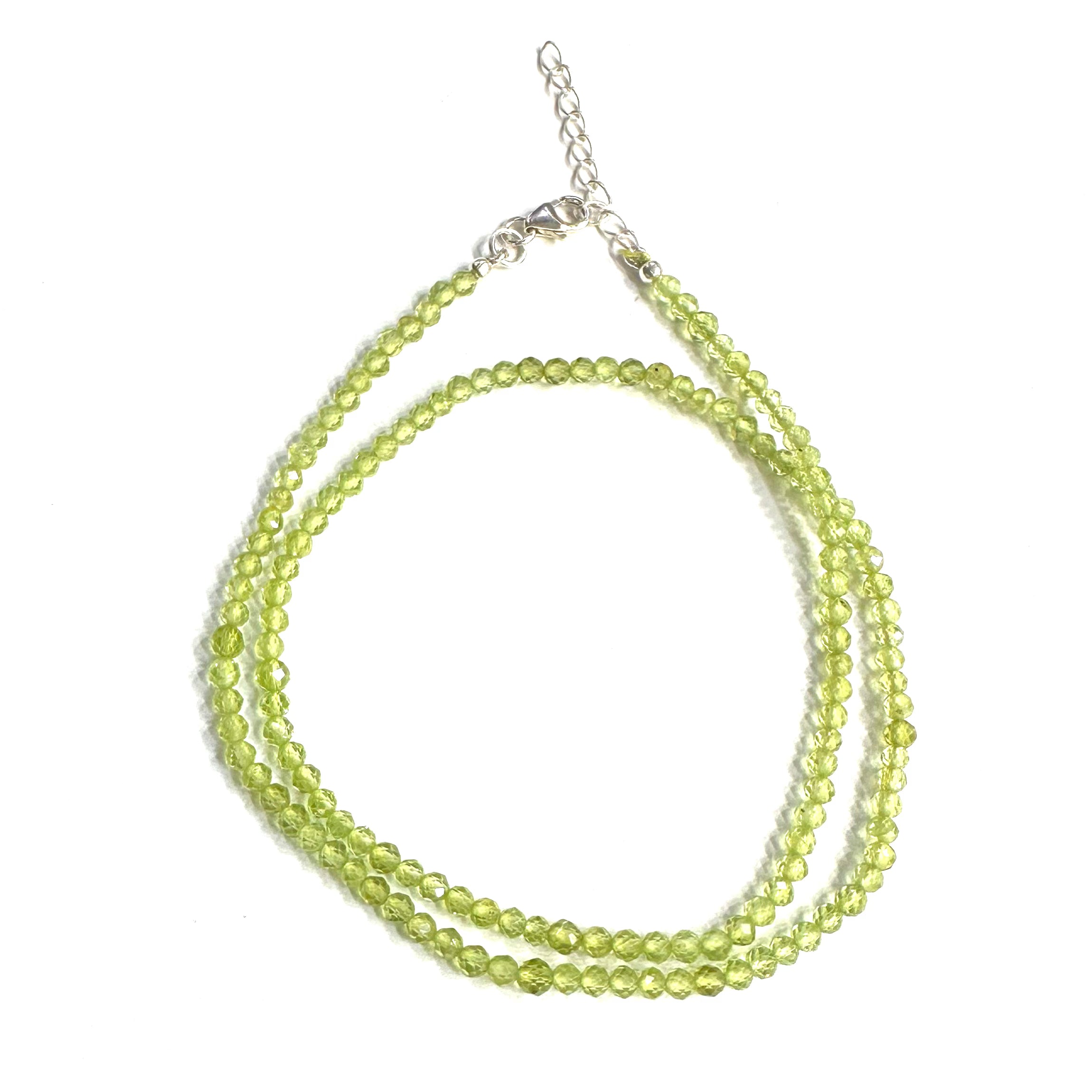 COLLAR | PIEDRA NATURAL | PERIDOTO FACETADA| 3.2MM