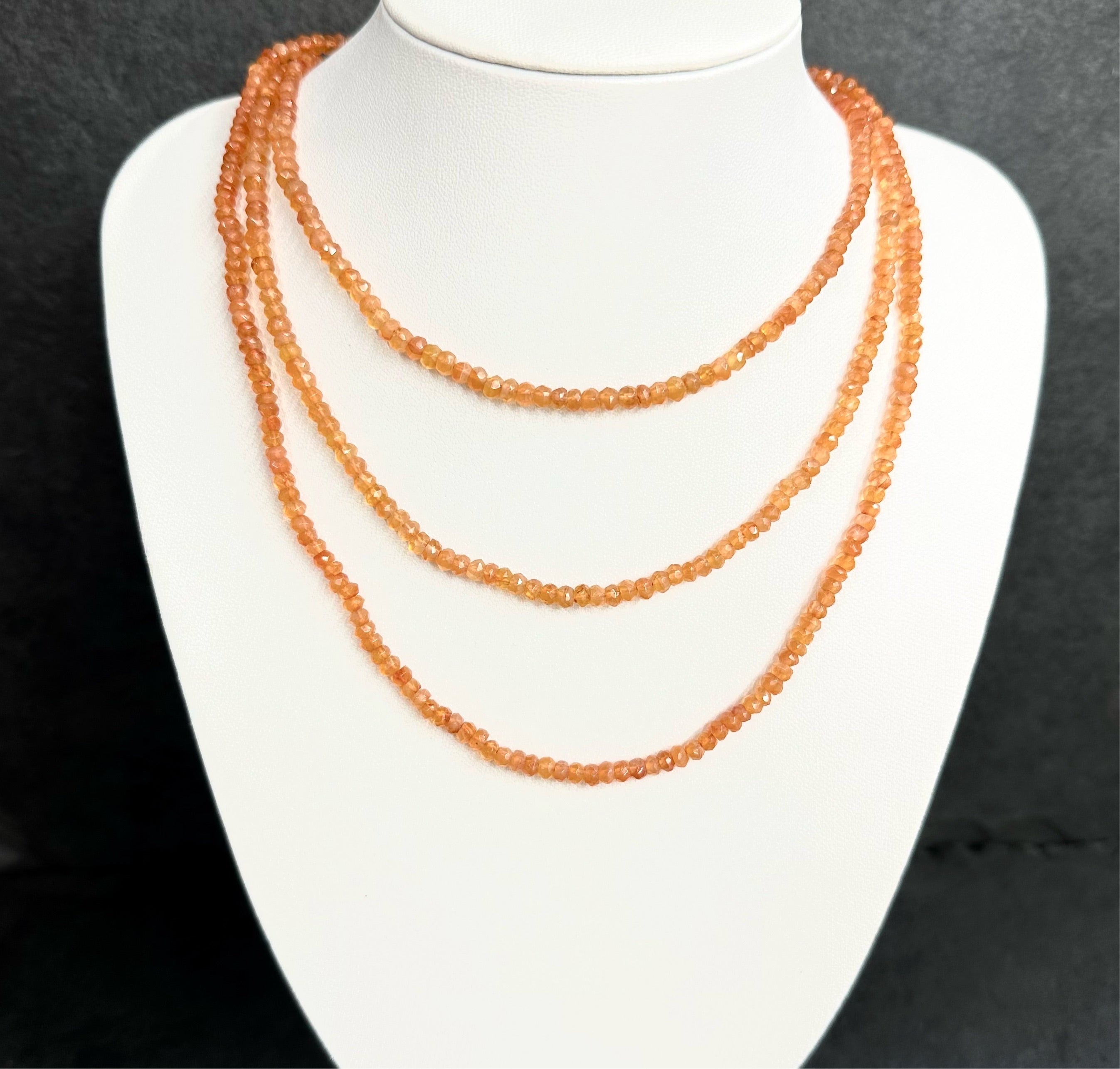 COLLAR | PIEDRA NATURAL | CORNALINA RONDELL FACETADA| 4.1MM