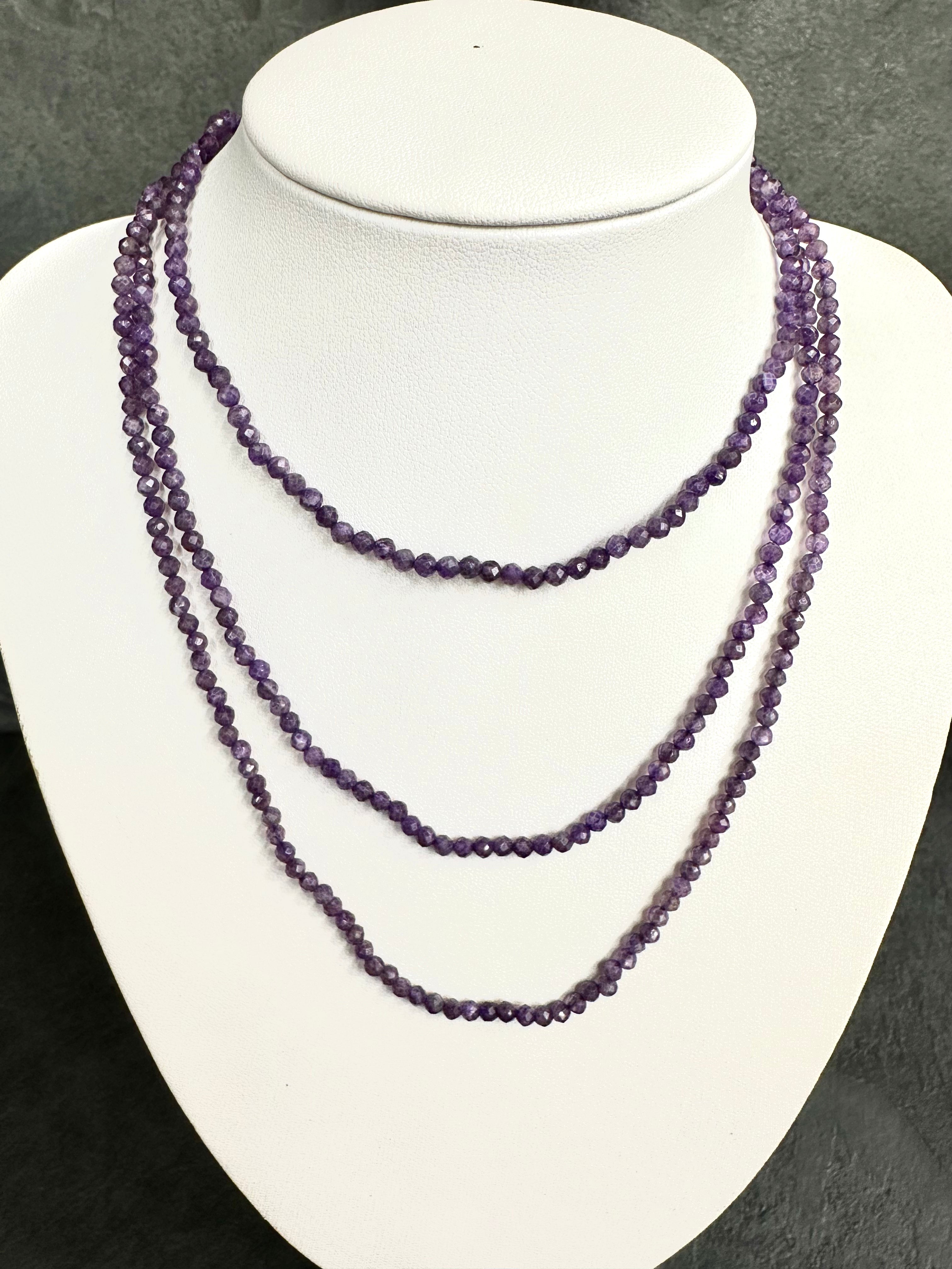 COLLAR | PIEDRA NATURAL | AMATISTA FACETADA 3.4MM
