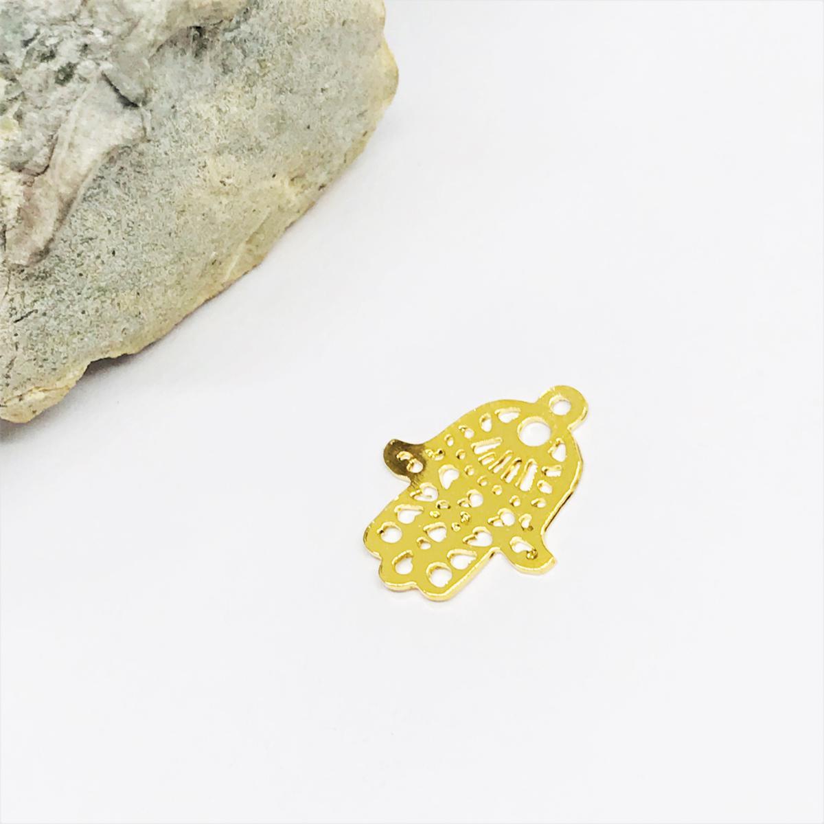 MANO DE FATIMA | BAÑO DE ORO 24K | 15MM