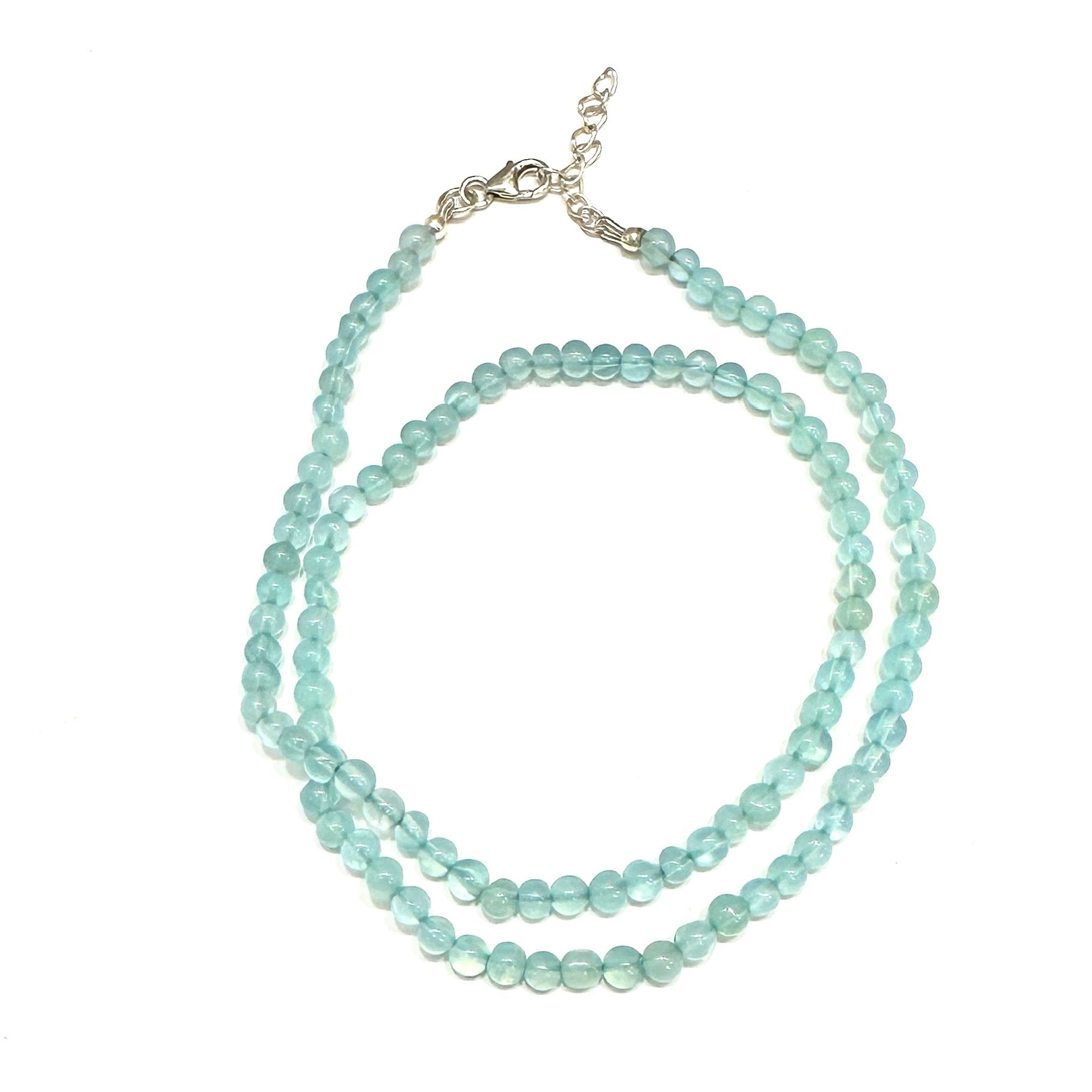 COLLAR | PIEDRA NATURAL | APATITA AQUA LISA| 4.5MM