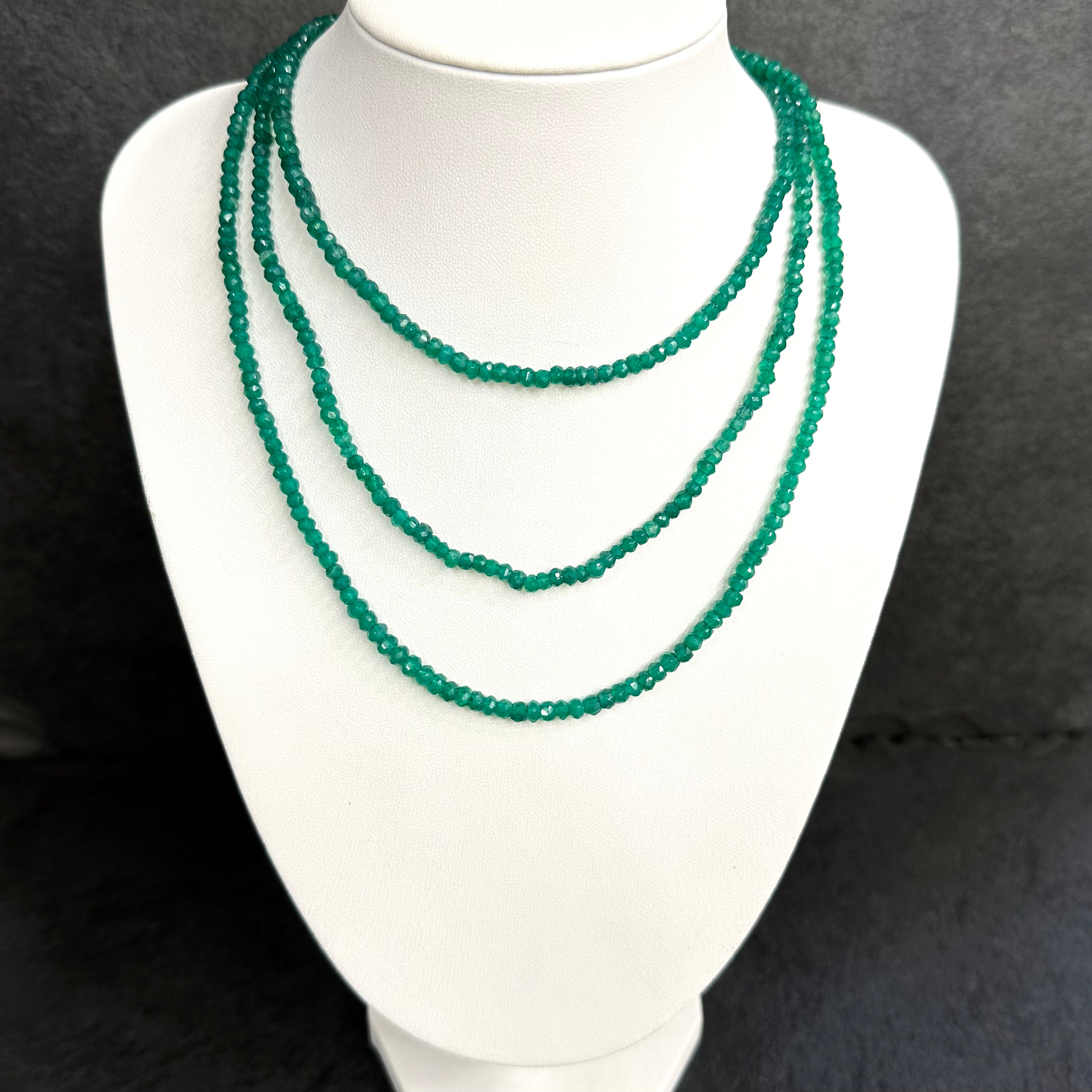 COLLAR | PIEDRA NATURAL | AVENTURINA RONDEL FACETADA 3.4MM