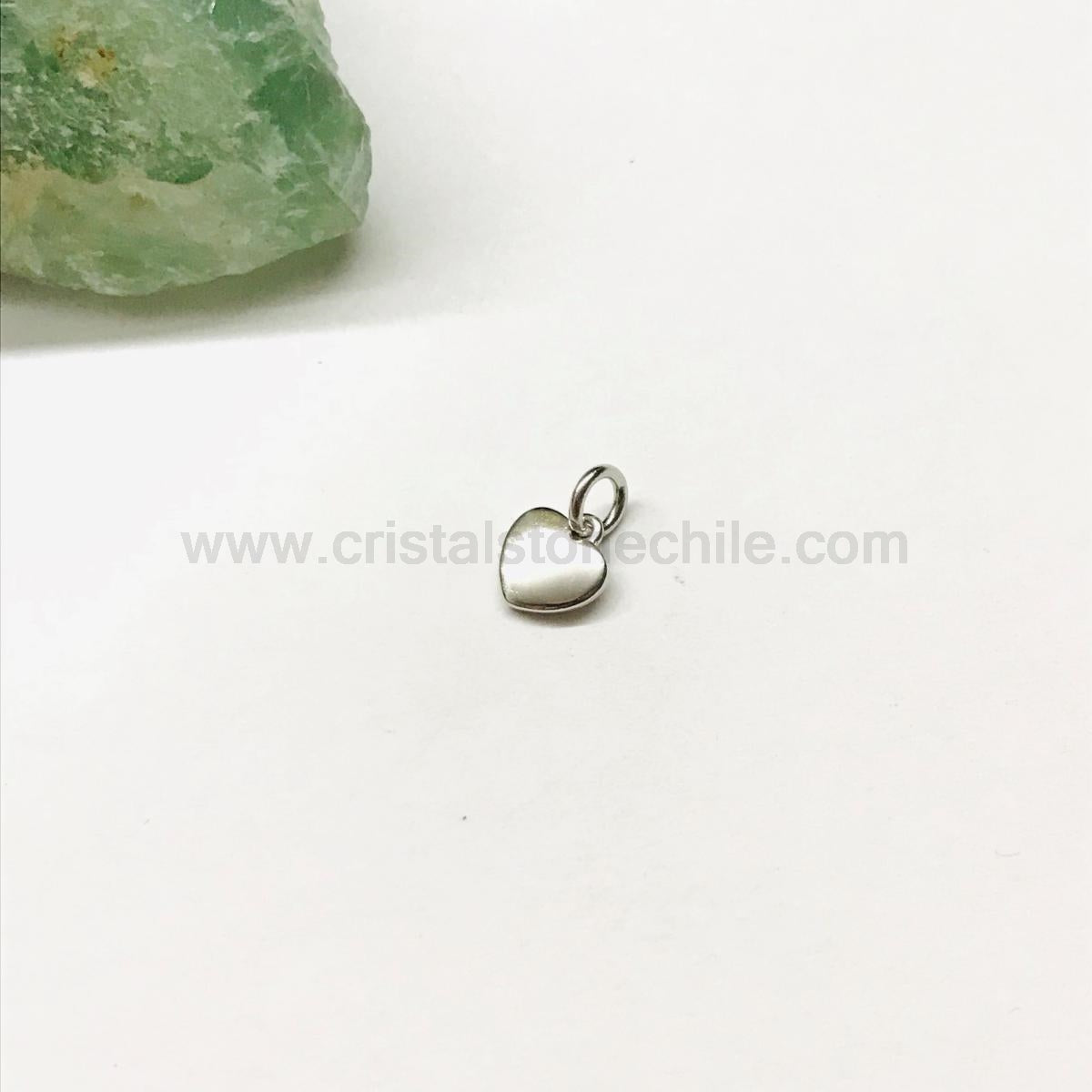 COLGANTE MINI CORAZON LISO PLATA 925 | 7MM