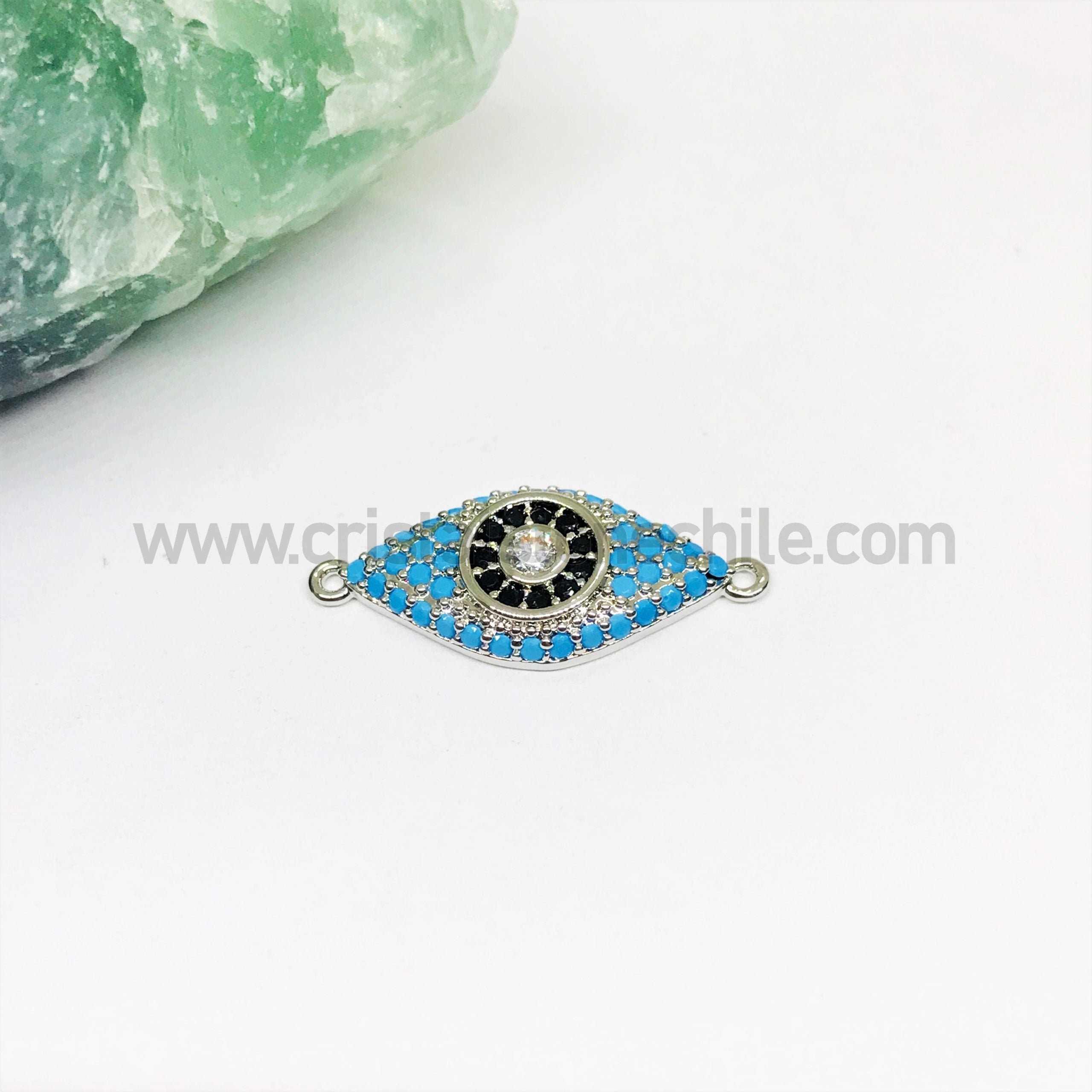 CONECTOR OJO TURCO | 20X10MM-1UND | PLATEADO (C2)