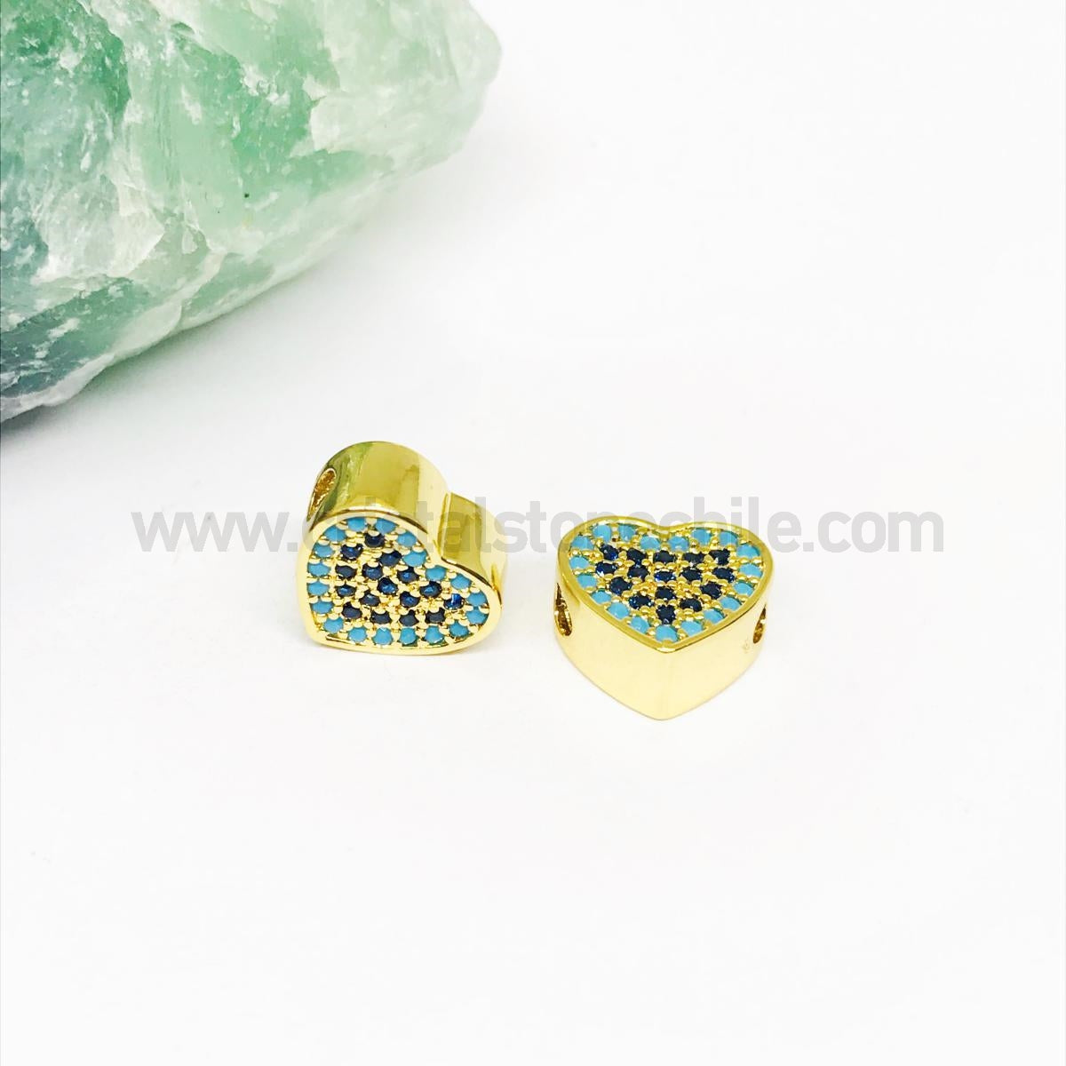 SEPARADOR CORAZON MICROCIRCON | 10MM-1UND | DORADO C1(44RN)