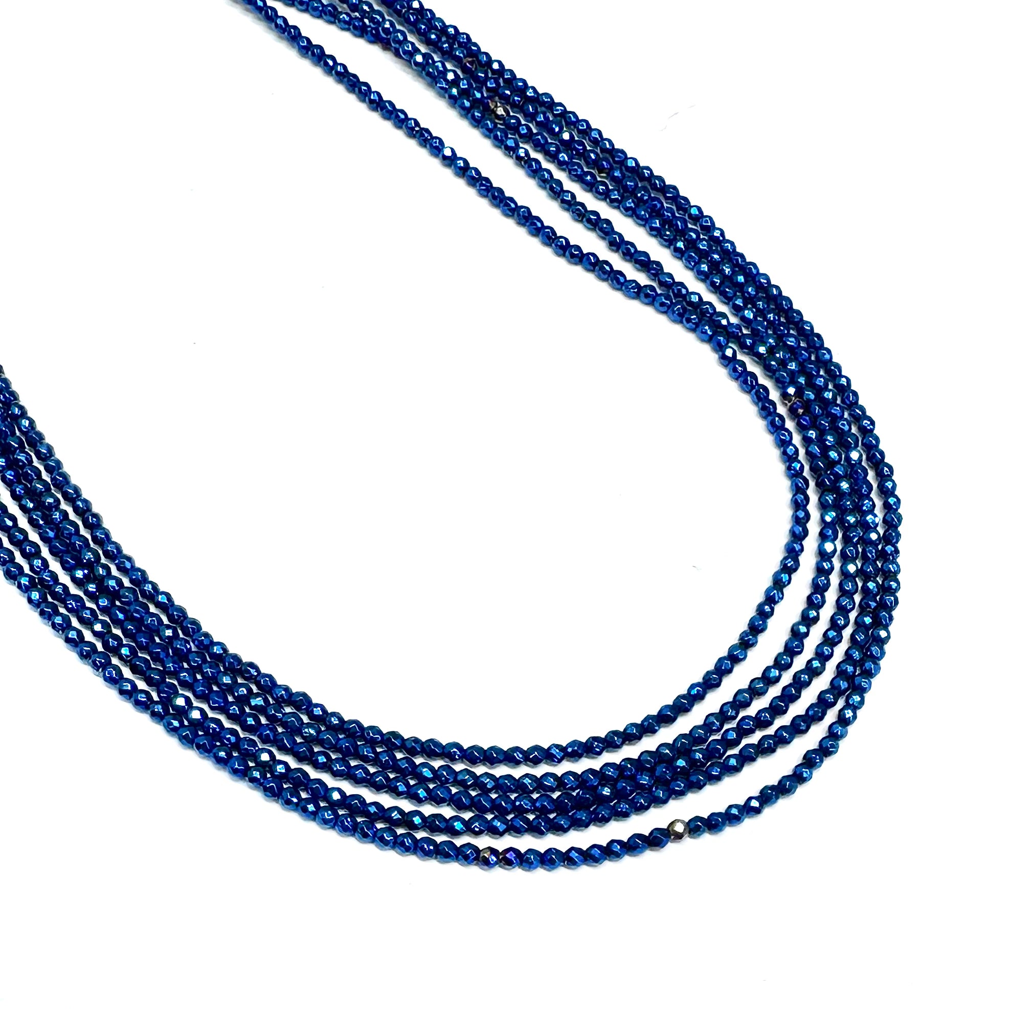 HEMATITA MICRO FACETADA | 2MM | AZUL (9-21A)