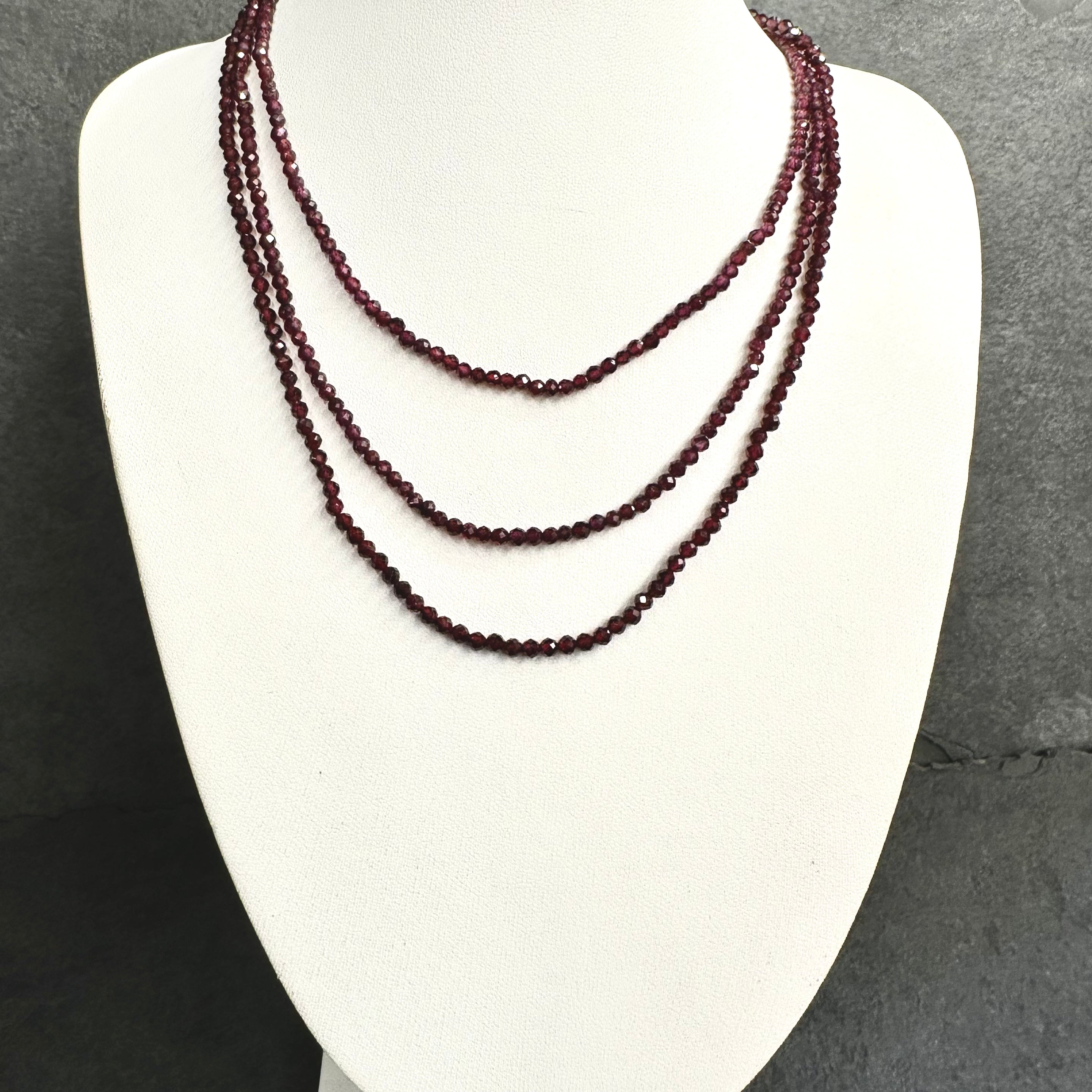 COLLAR | PIEDRA NATURAL | GRANATE FACETADA | 3MM