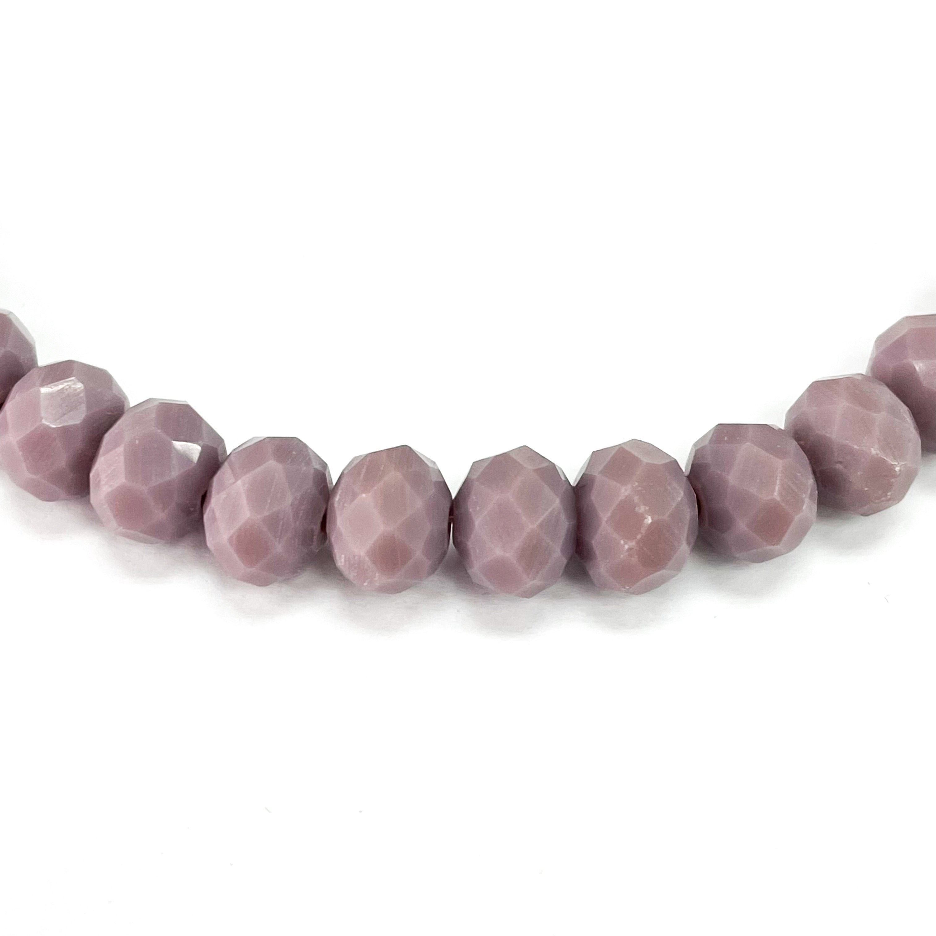 Cristal chato | 8 mm | Matte Malva 2