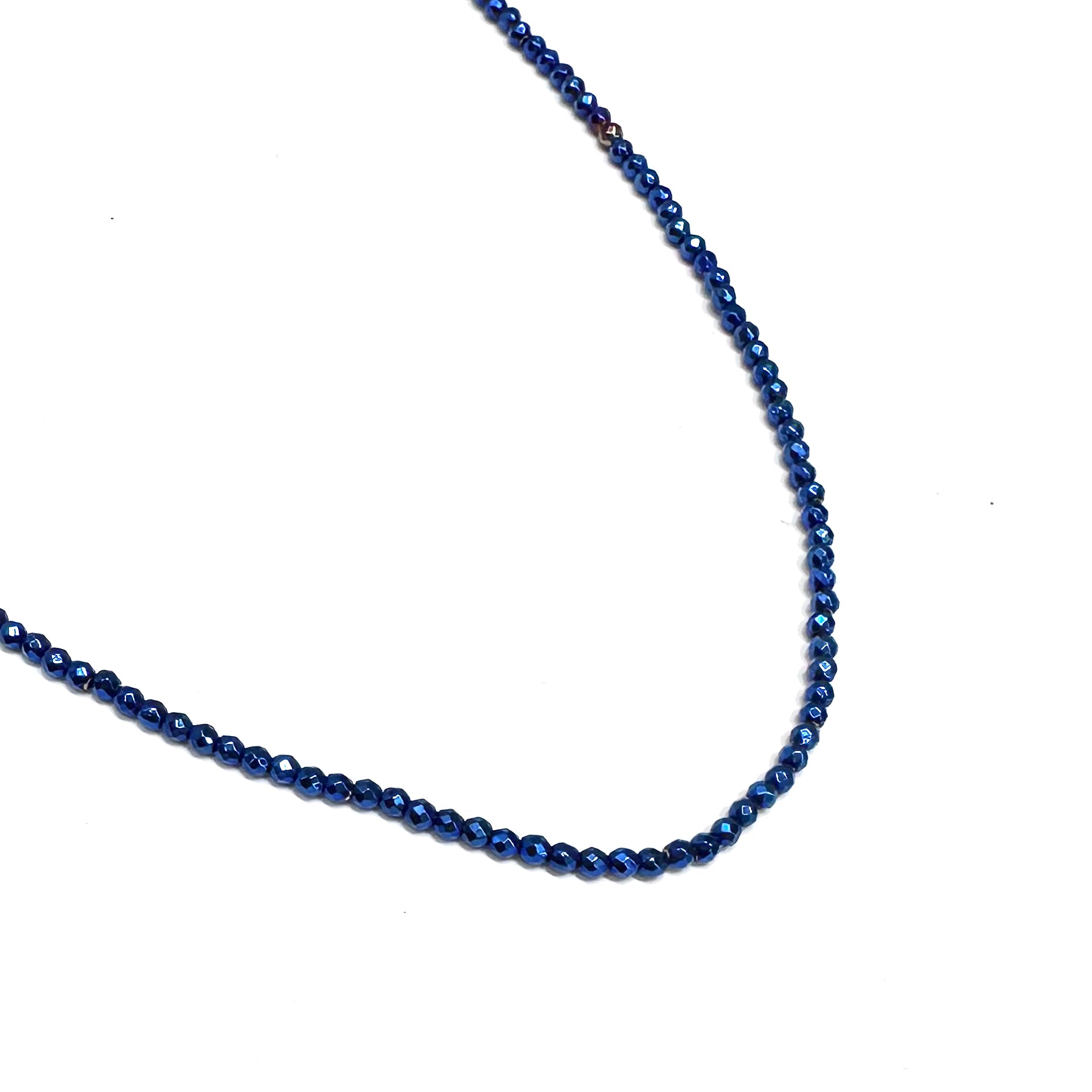 HEMATITA MICRO FACETADA | 2MM | AZUL (9-21A)