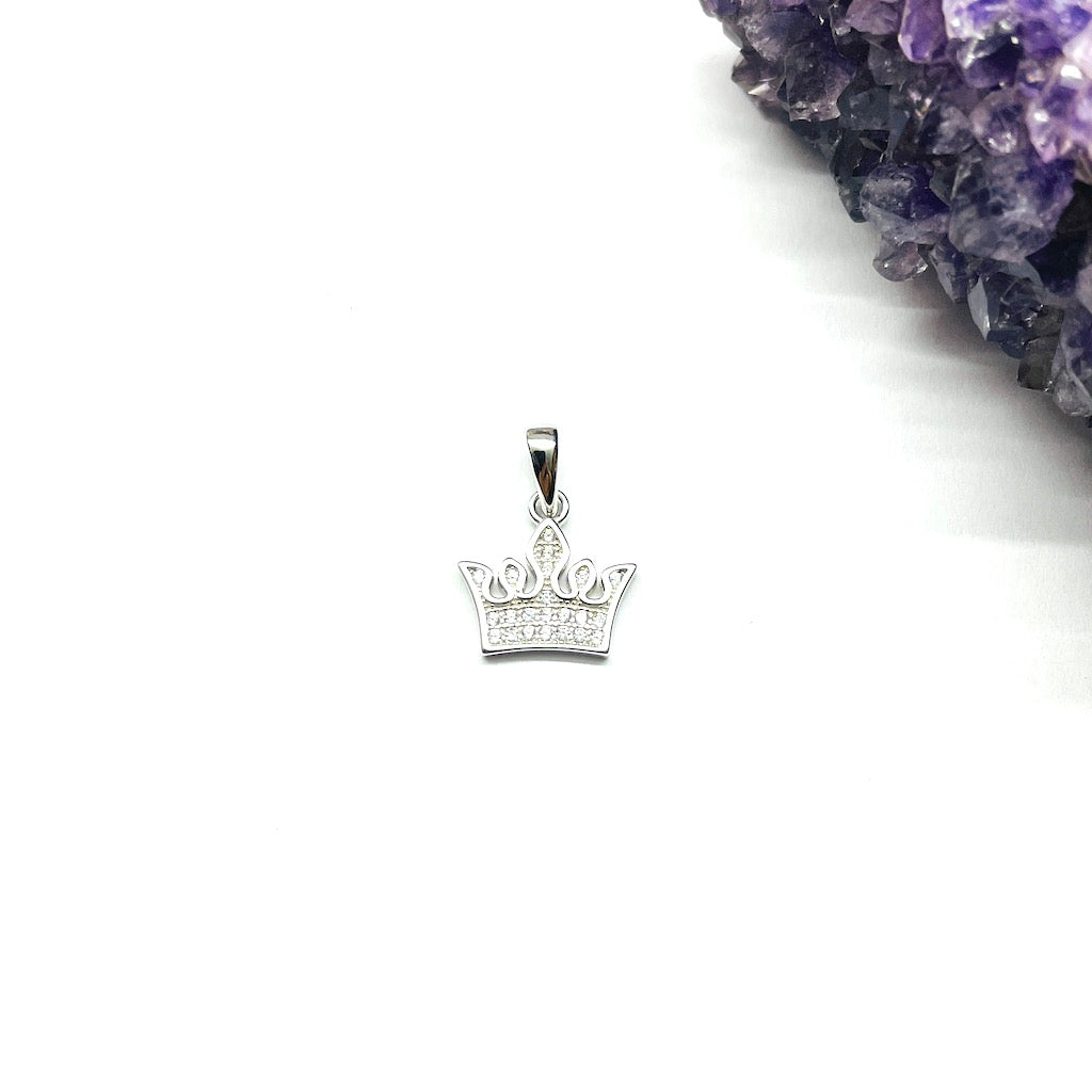 COLGANTE CORONA PLATA 925 | 11MM