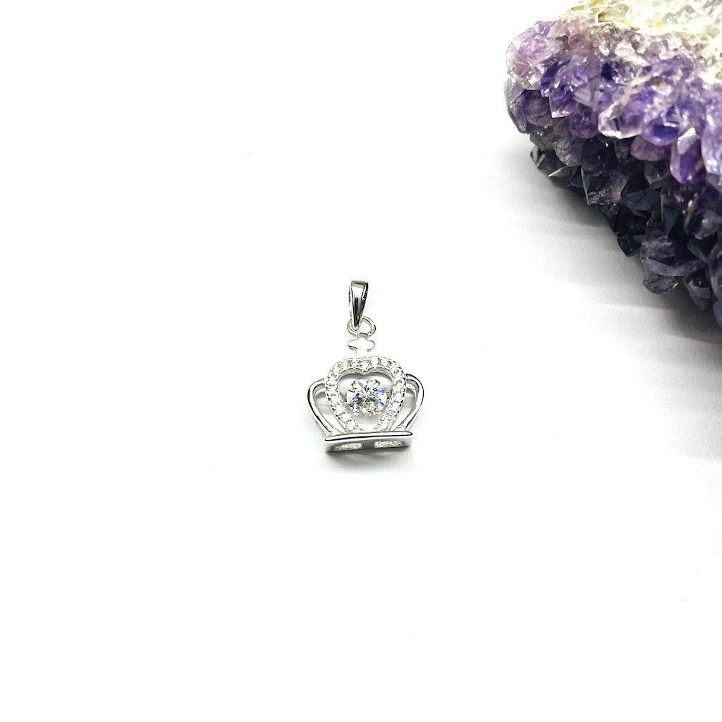 COLGANTE CORONA PLATA 925 | 15MM