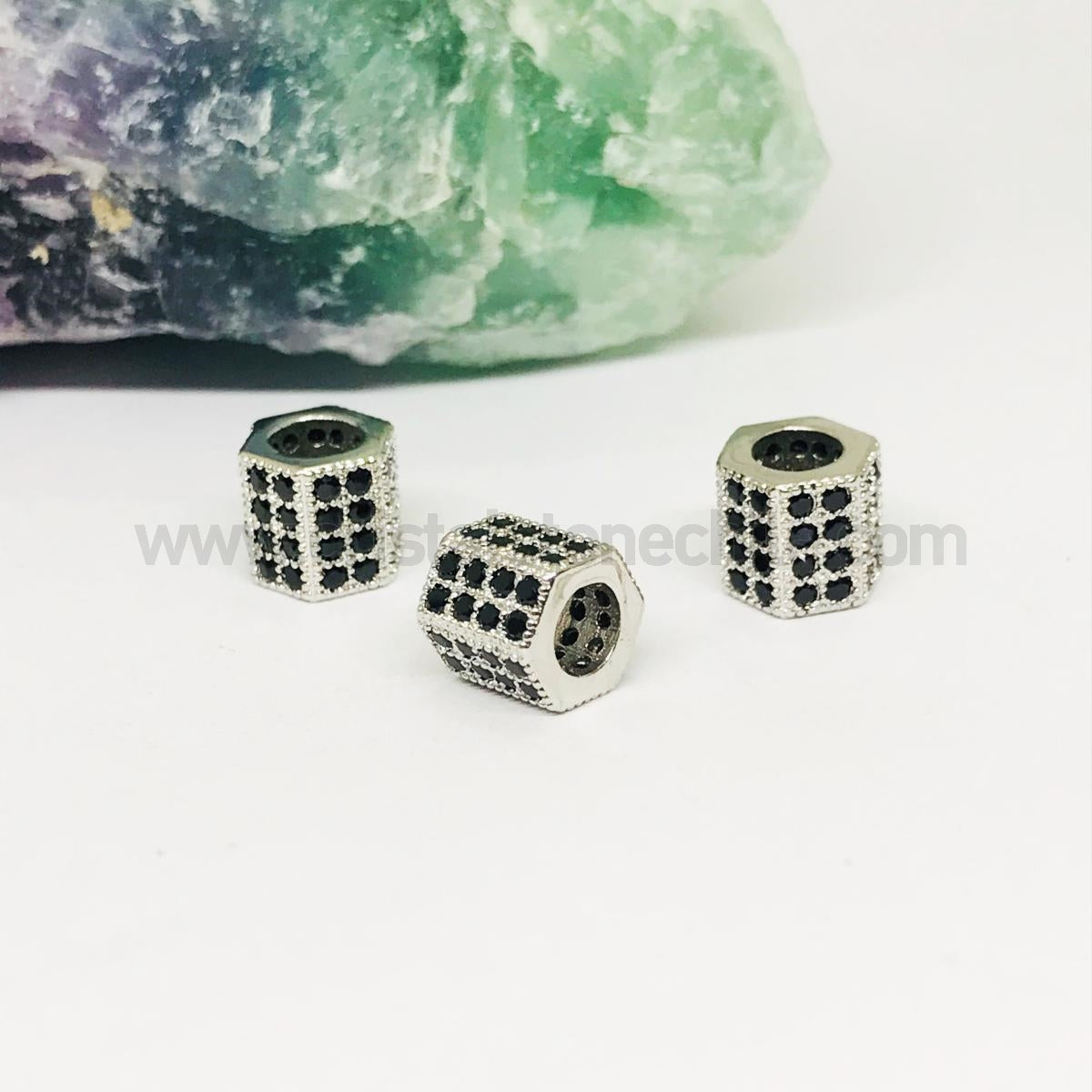 SEPARADOR LARGO MICROCIRCON | 8X7MM-1UND | PLATEADO (C2)