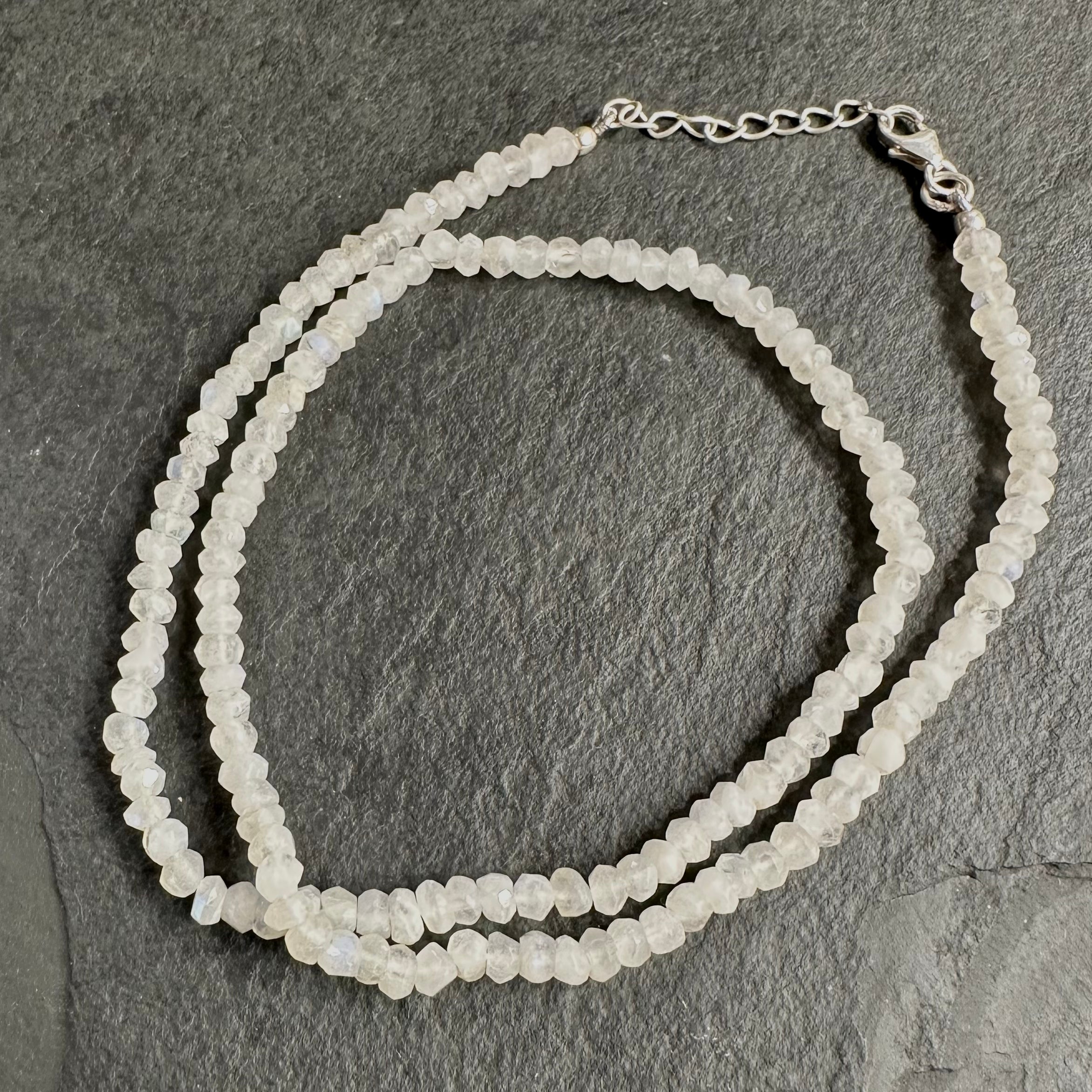 COLLAR | PIEDRA NATURAL | PIEDRA LUNA RONDELL FACETADA 3.2MM