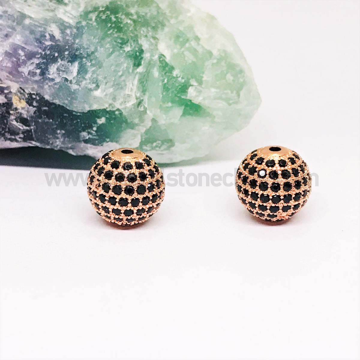 SEPARADOR BOLA MICROCIRCON | 12MM-1UND | GOLDROSE (C1)