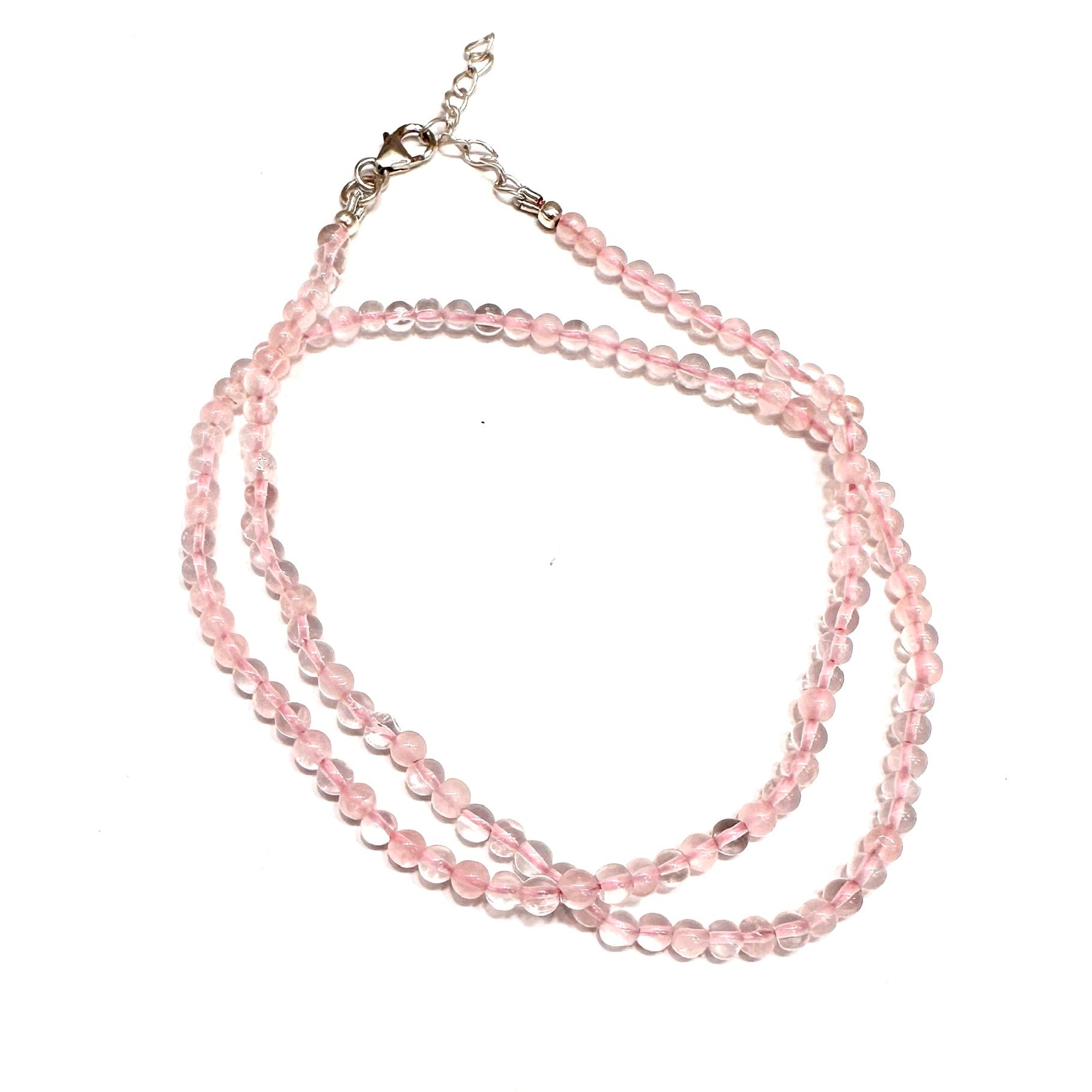 COLLAR | PIEDRA NATURAL | CUARZO ROSADO LISA 3.2MM