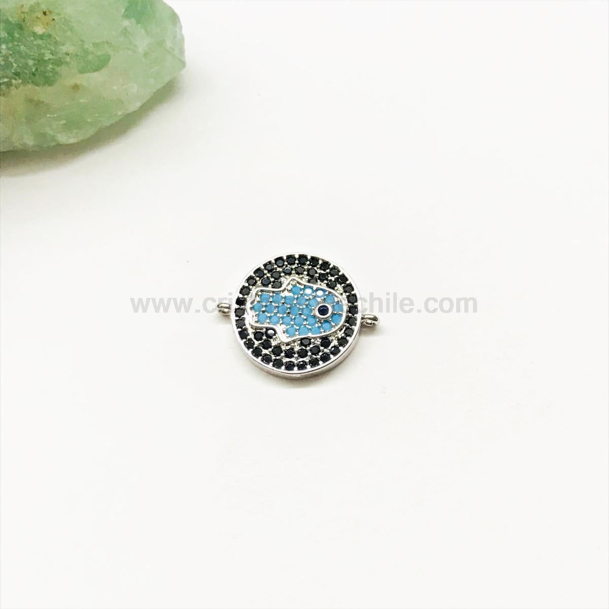 CONECTOR MANO MICROCIRCON | 14MM-1UND | PLATEADO C1