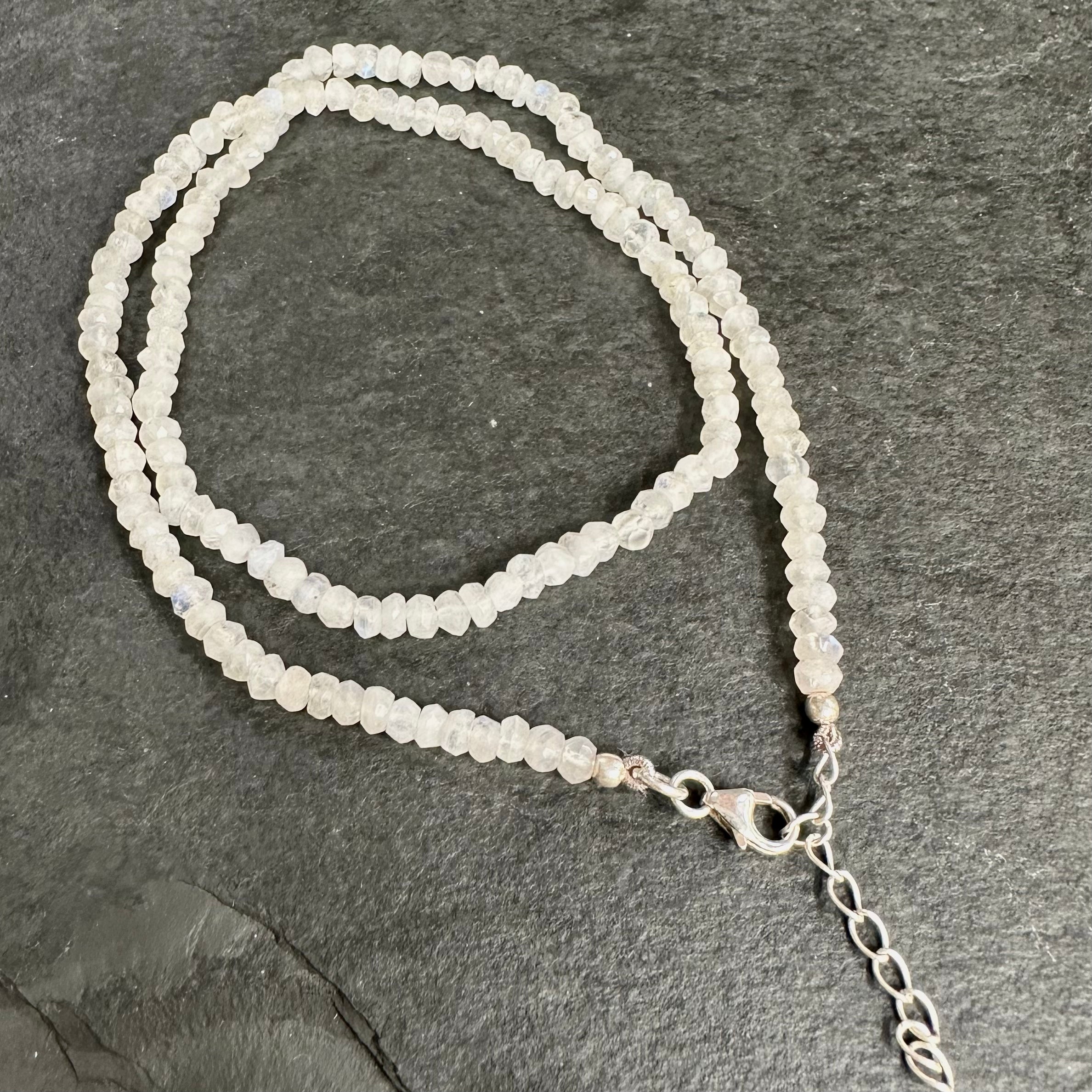 COLLAR | PIEDRA NATURAL | PIEDRA LUNA RONDELL FACETADA 3.2MM