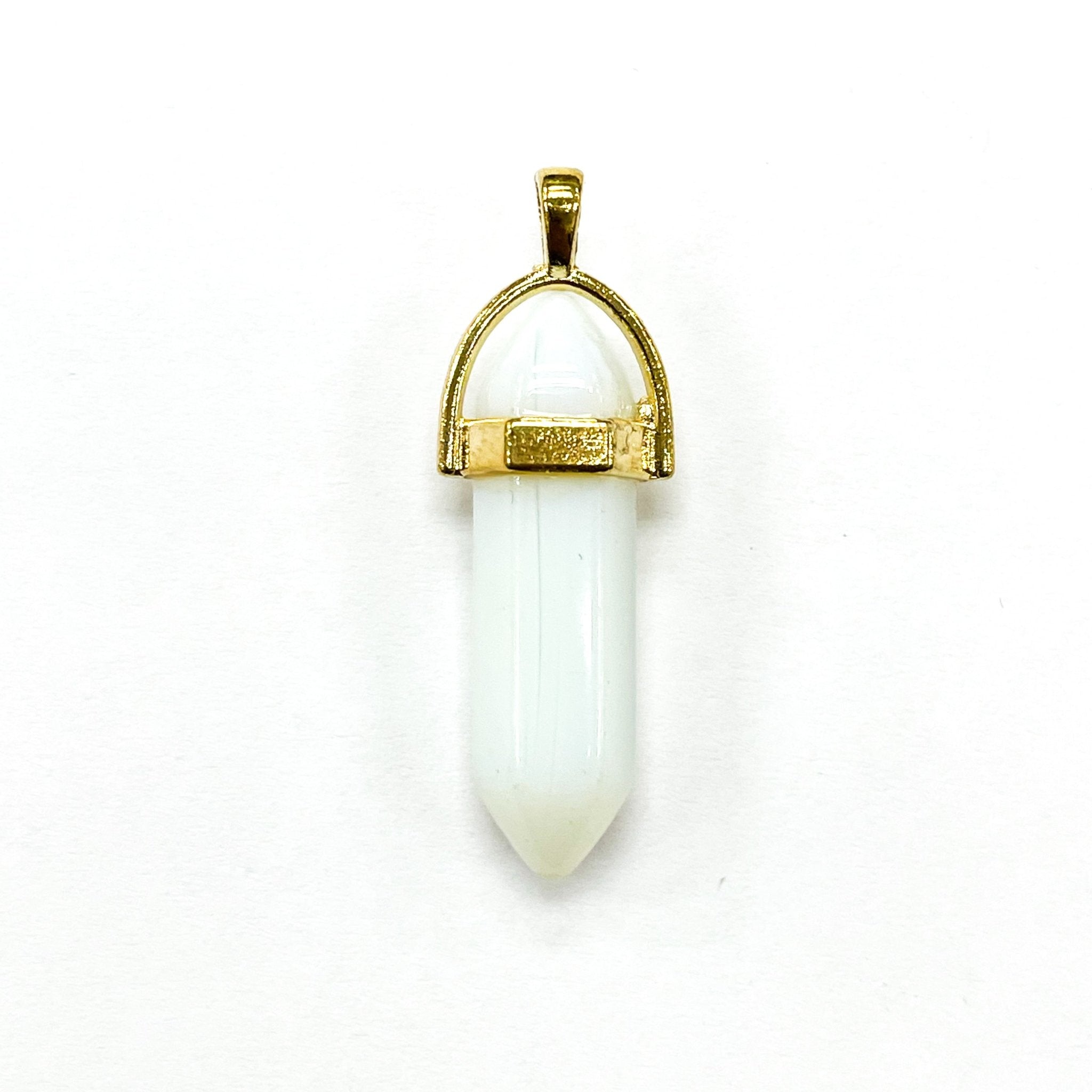 PUNTA METAL DORADO | 30MM | PIEDRA LUNA