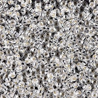 MIYUKI ROUND ROCAILLES 15/0 | 1RR | SILVERLINE TRANSPARENTE