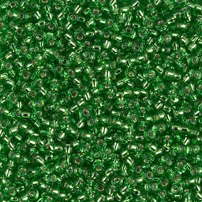 MIYUKI ROUND ROCAILLES 11/0 | 15RR | SILVERLINE VERDE CLARO(C3)[C1]