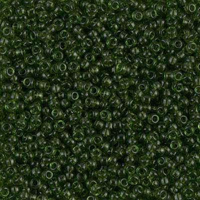 MIYUKI ROUND ROCAILLES 11/0 | 158RR | VERDE MUSGO TRANSLUCIDO (C7)