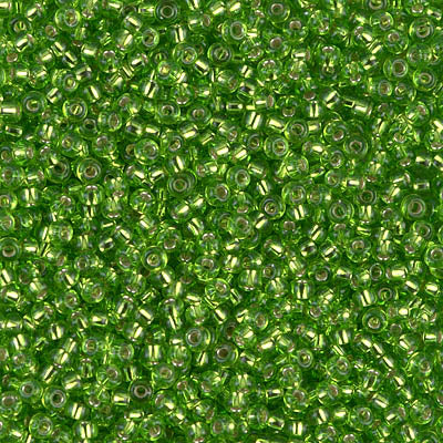 Miyuki Round Rocailles 11/0 | 2423RR | Silverline Verde (C28)