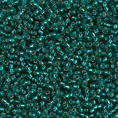 Miyuki Round Rocailles 11/0 | 2425RR | Silverline Verde (C28)