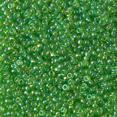 Miyuki Round Rocailles 11/0 | 259RR | Transparente Verde Manzana AB (C9)