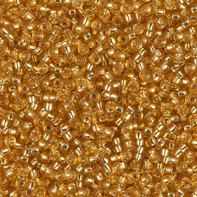 Miyuki Round Rocailles 11/0 | 4RR | Silverline Gold C (C1)