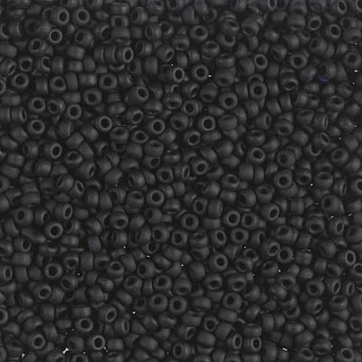 MIYUKI ROUND ROCAILLES 11/0 | 401FRR | FROSTED NEGRO(C14)[C10]