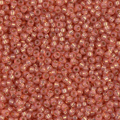 MIYUKI ROUND ROCAILLES 11/0 | 553RR | SILVERLINE ORANGE(C22)[C8]